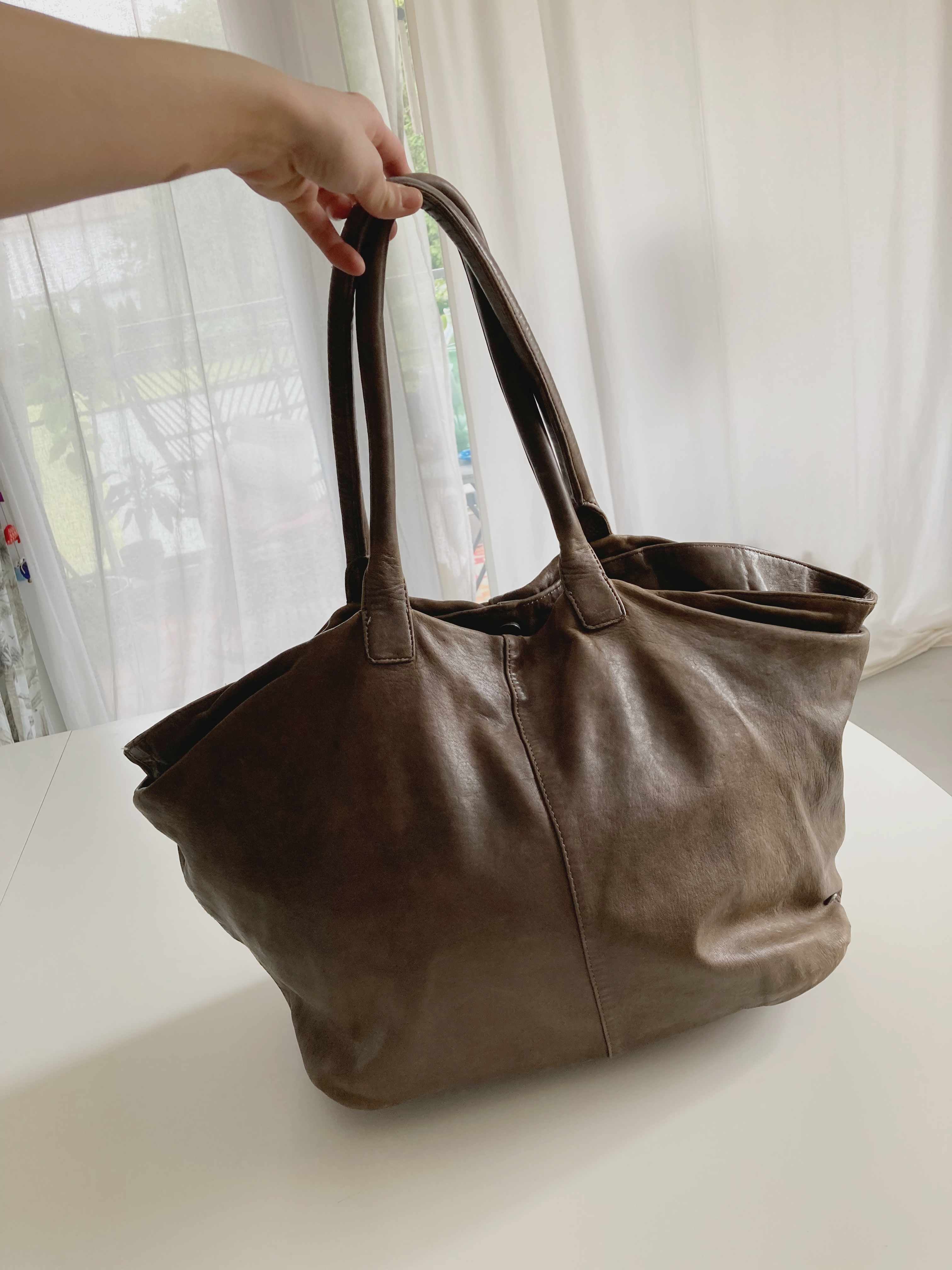 Another bag Ledertasche Tasche braun basic Tragetasche Schultertasche