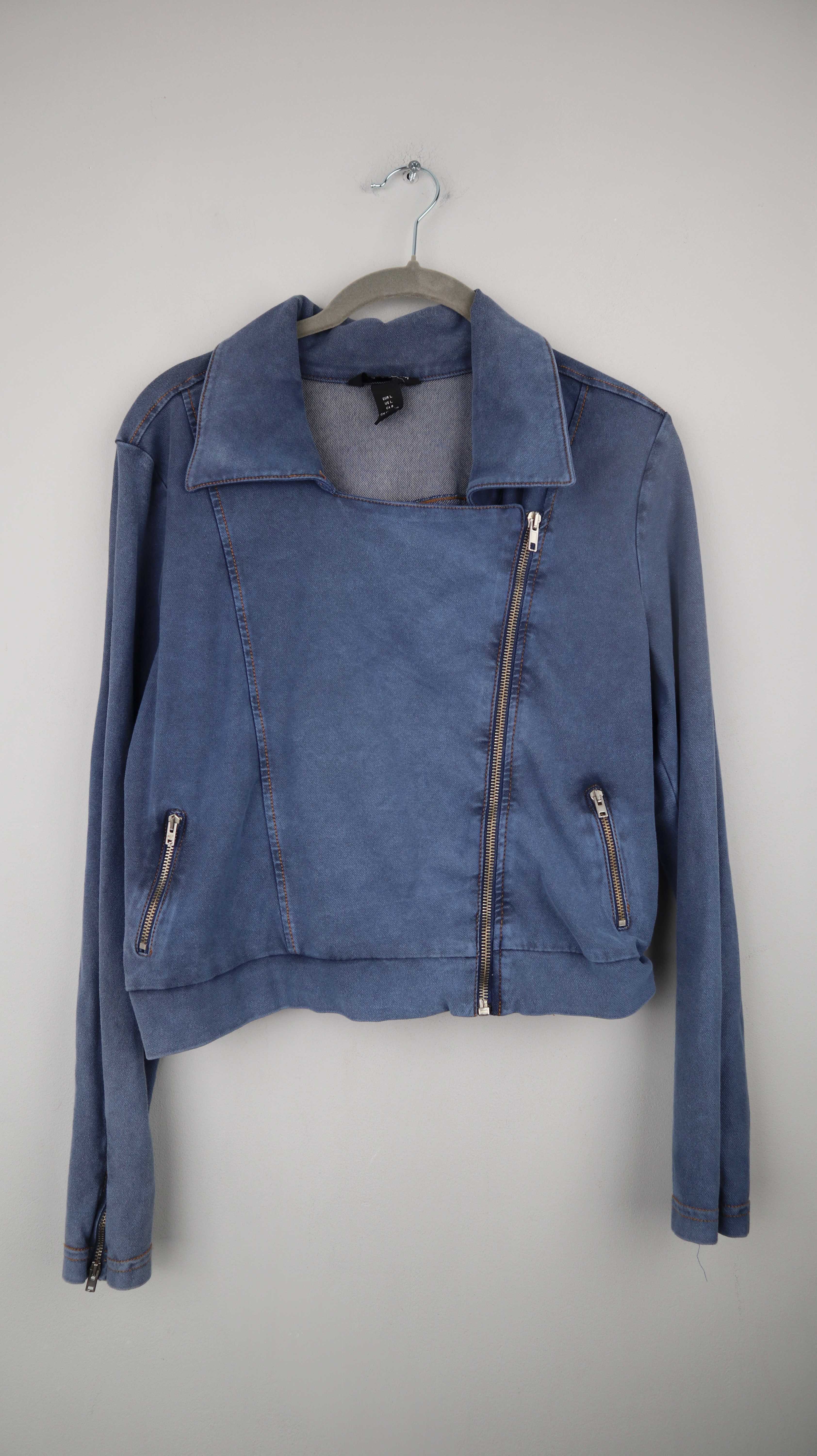 H&M Jacke Blau kurzjacke Blazer 40 L Marineblau