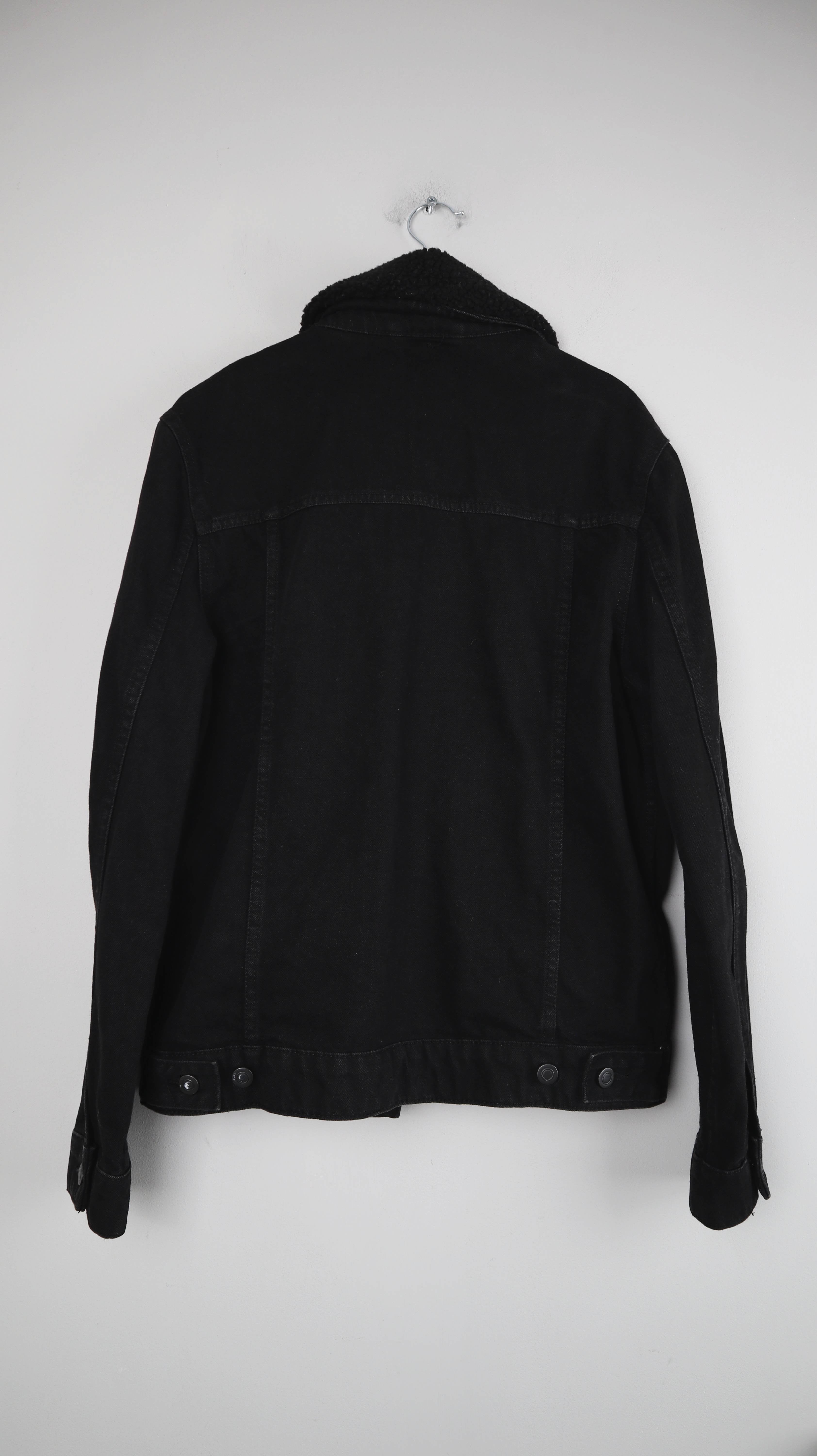 Asos Design Jacke Jeansjacke Grau dunkelgrau S Schwarz