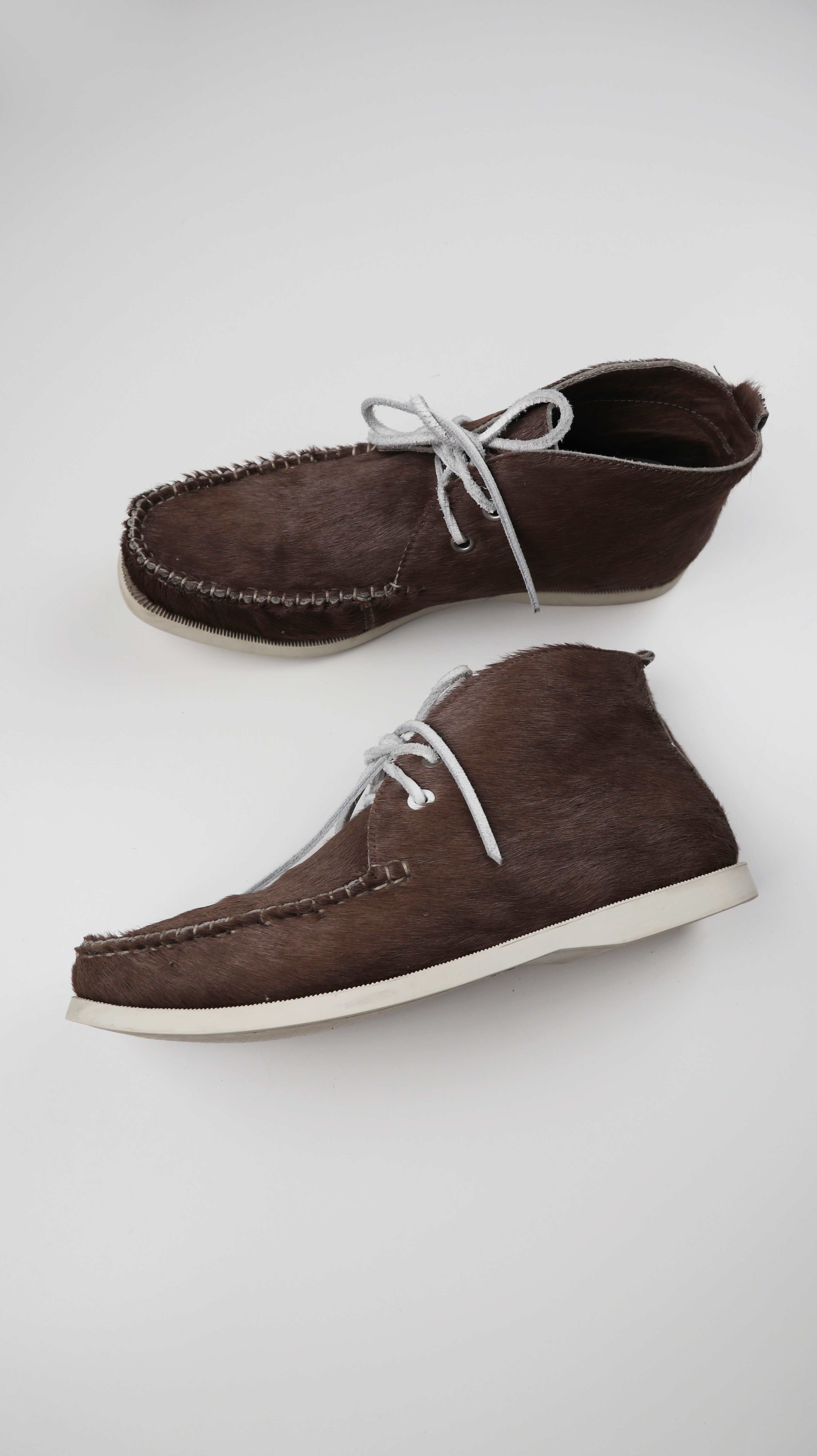 Flip Flop Sneaker 39 Turnschuhe braun Fell Fellsneaker Schnürstiefeletten