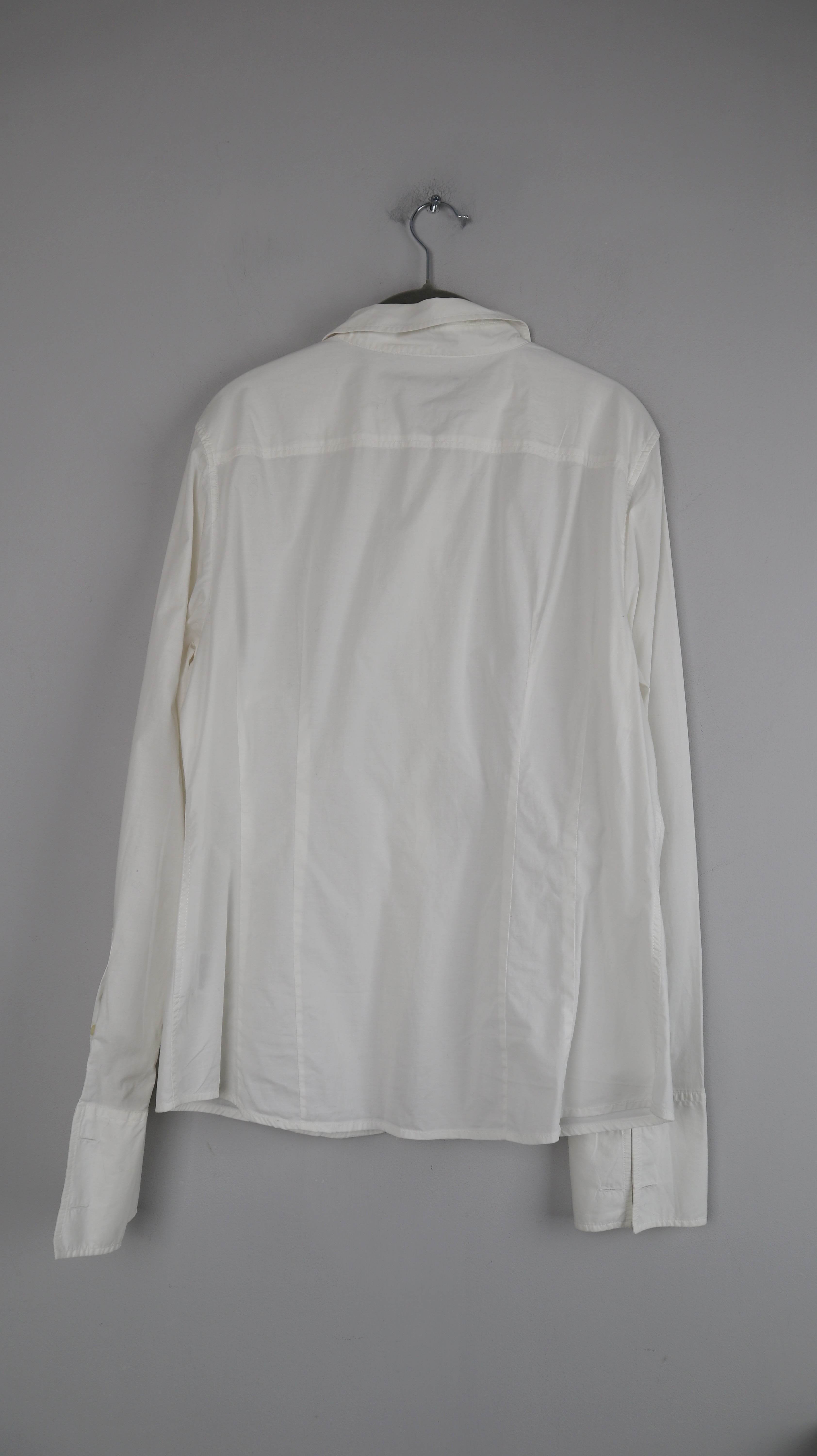 Marc O'Polo Bluse Hemd weiß 42 basic einfarbig langärmlig