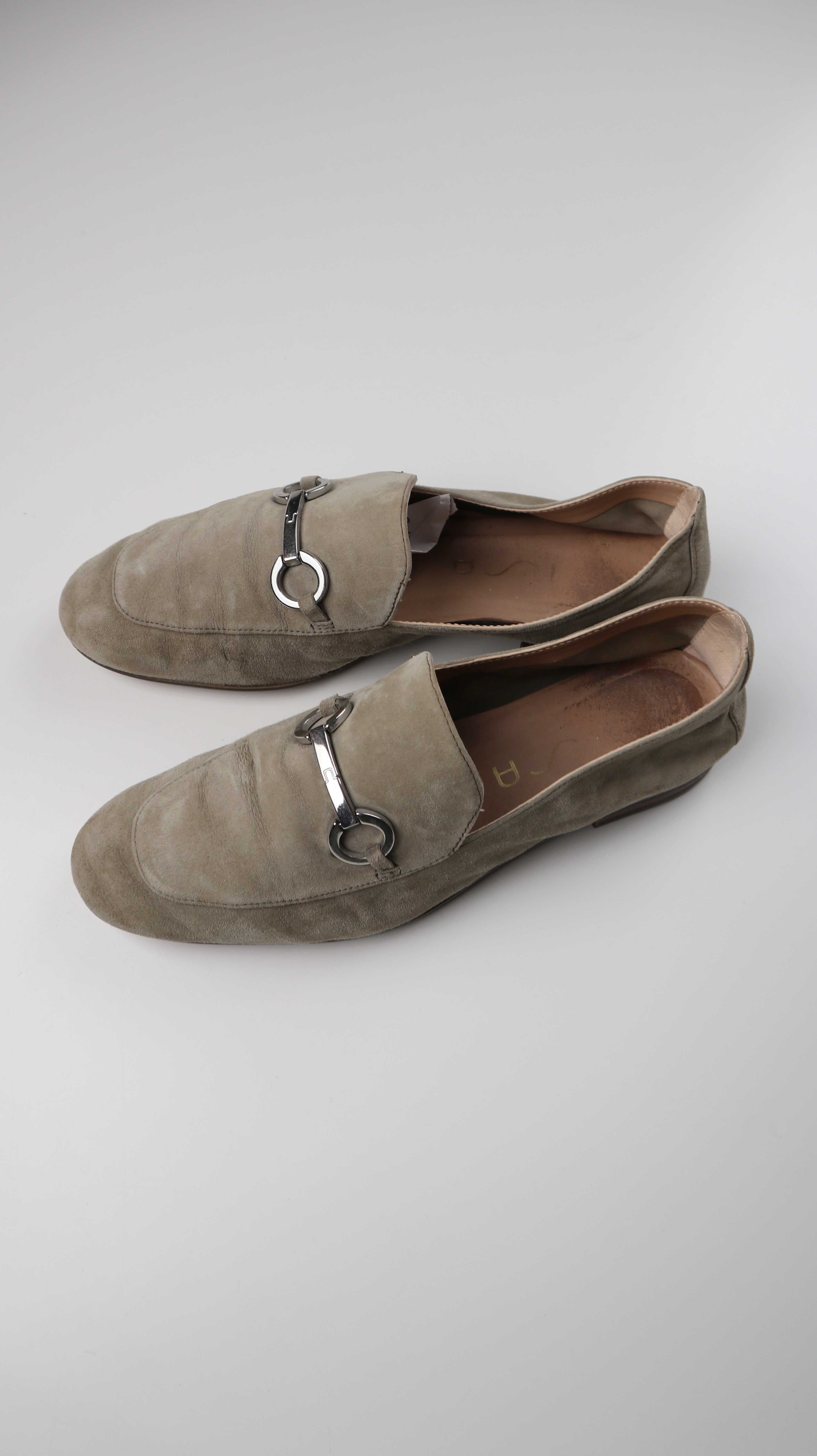 Unisa Slipper Loafer 40 Braun Beige Wildleder Ballerinas Halbschuhe