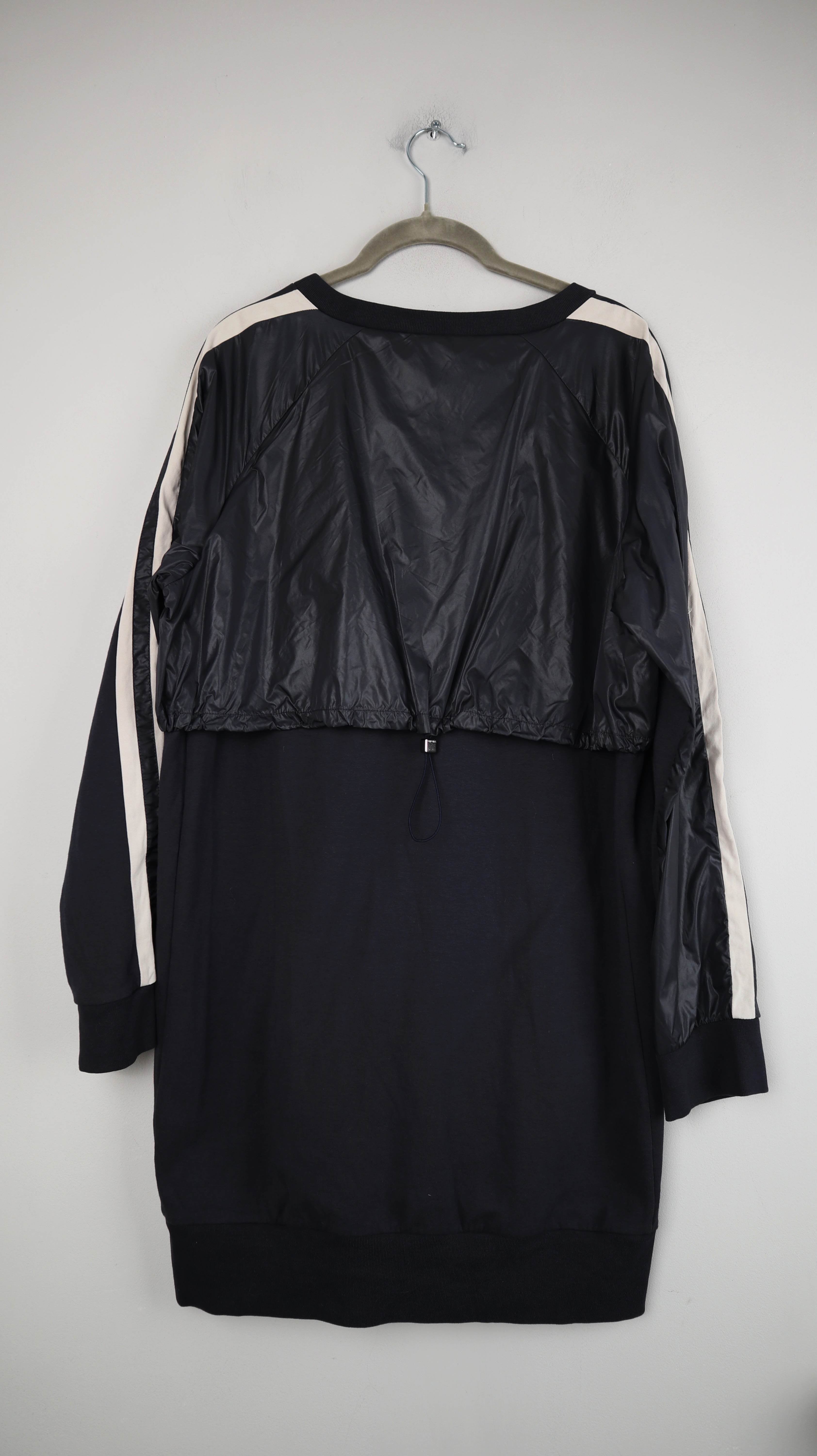 Max Mara Sport Kleid Pullover Hoodie dunkelblau XL 42 Sweater Hoodiekleid