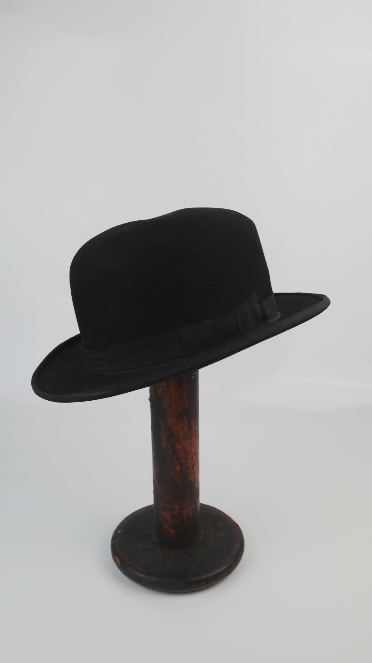 Vintage Herren Hut Melone Black Bowler Derby Hat 54 Friedrichsen Lüneburg