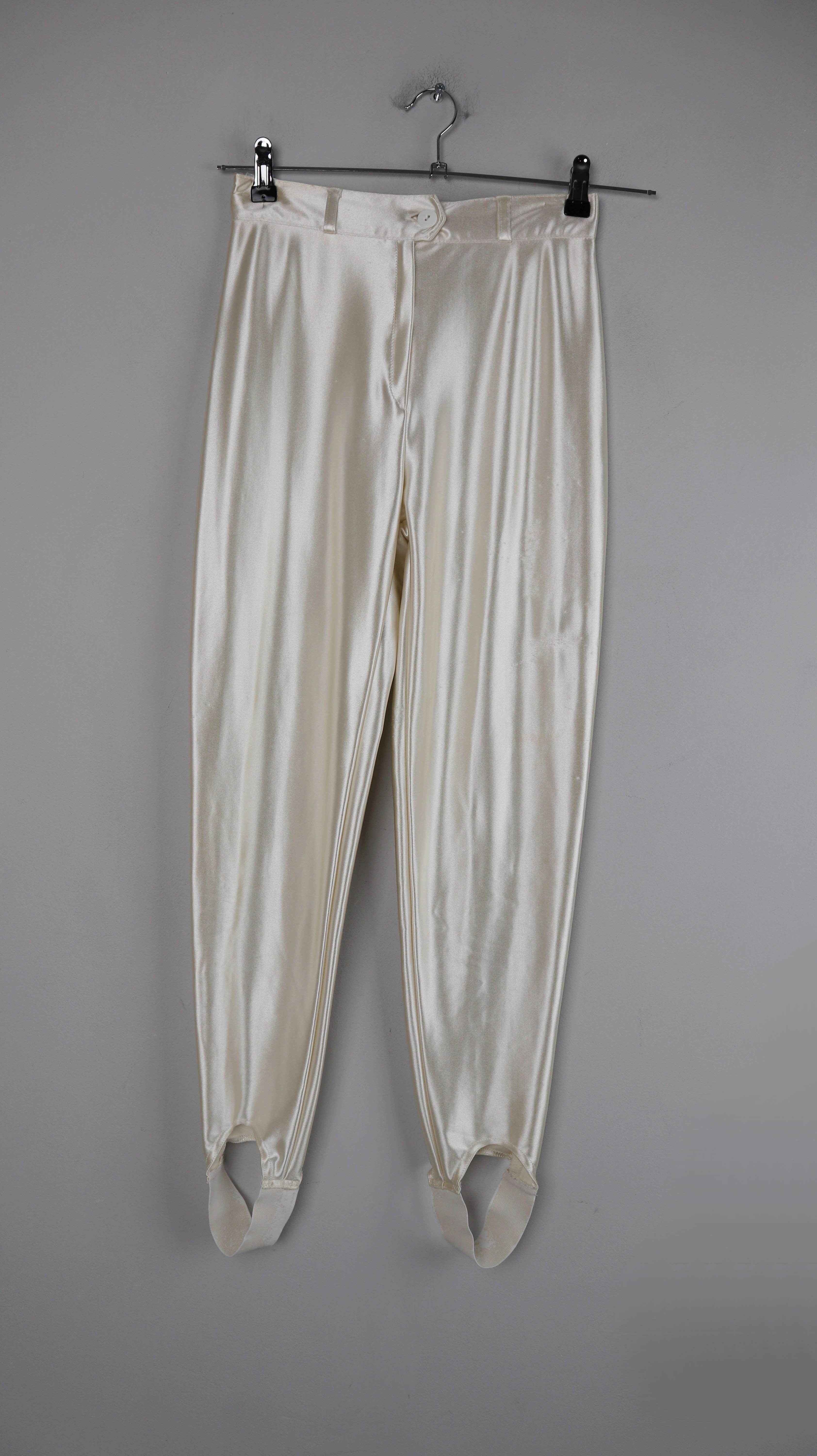 True Vintage Hose Creme Beige Leggings 38 M Fusseau-Leggings