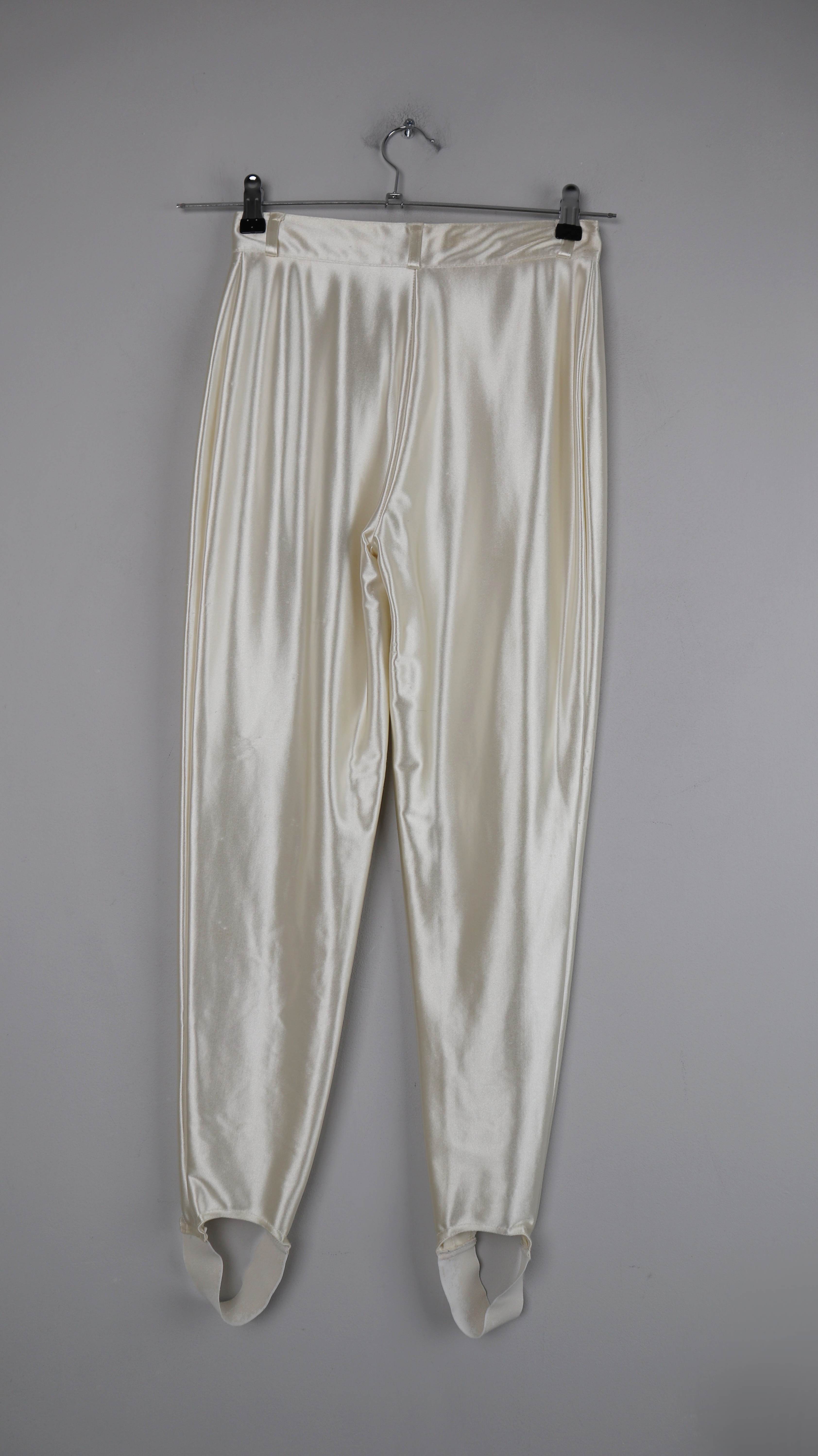 True Vintage Hose Creme Beige Leggings 38 M Fusseau-Leggings