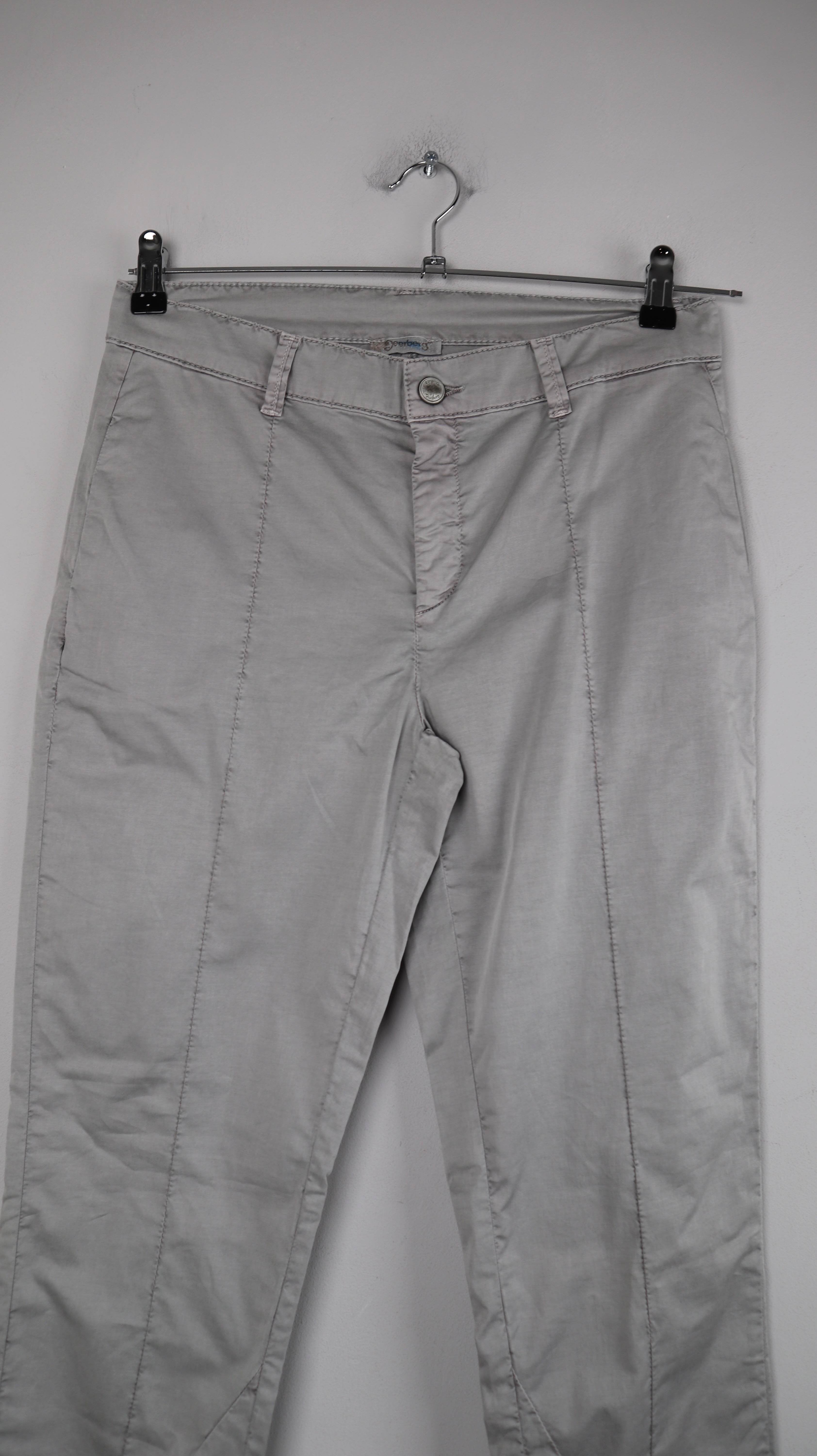 Deerberg Hose grau Stoffhose Röhrenhose basic hellgrau 40 L