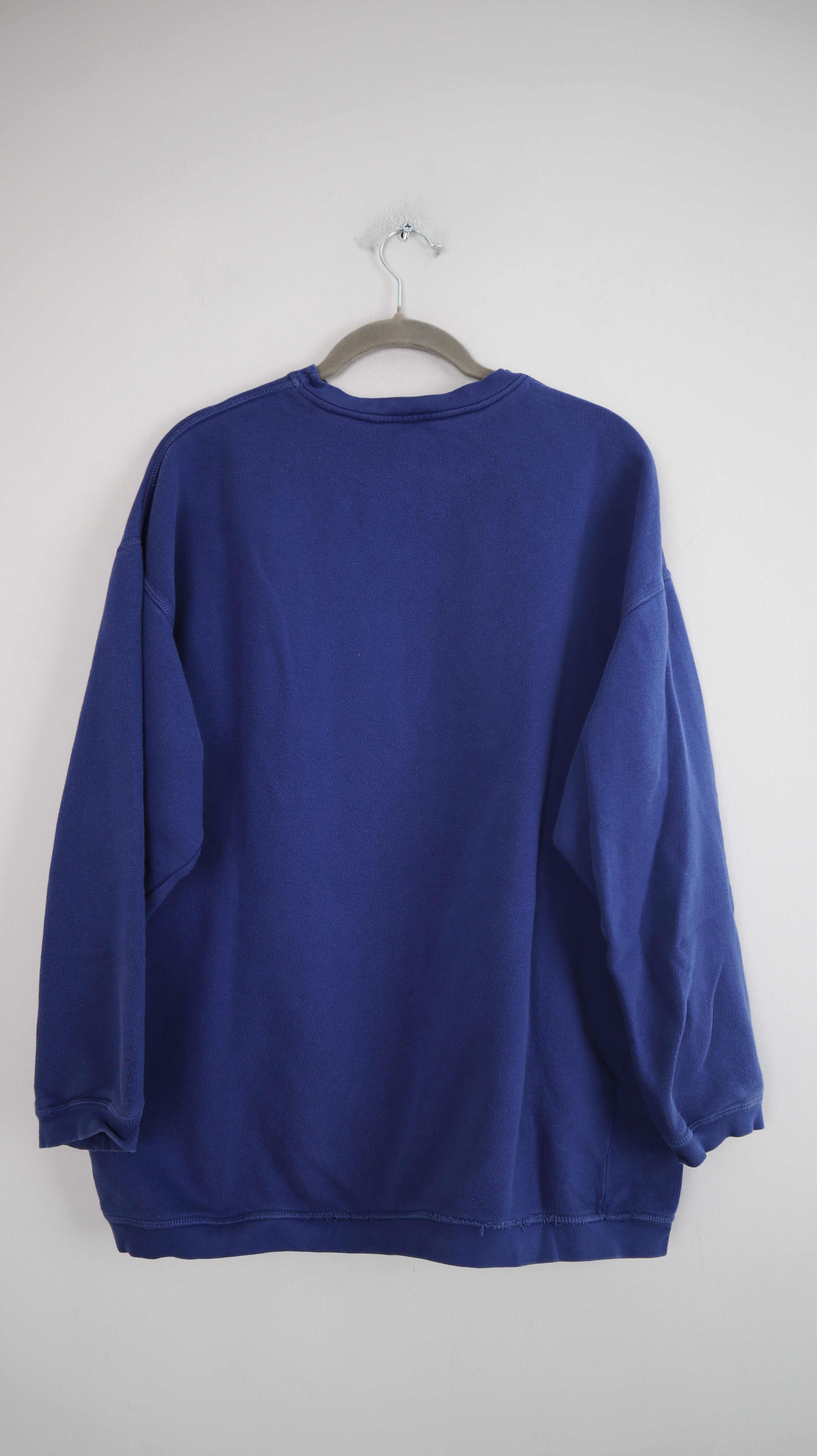Oilily Pullover Blau 40 L dunkelblau Print Sweater bedruckt 90s Vintage
