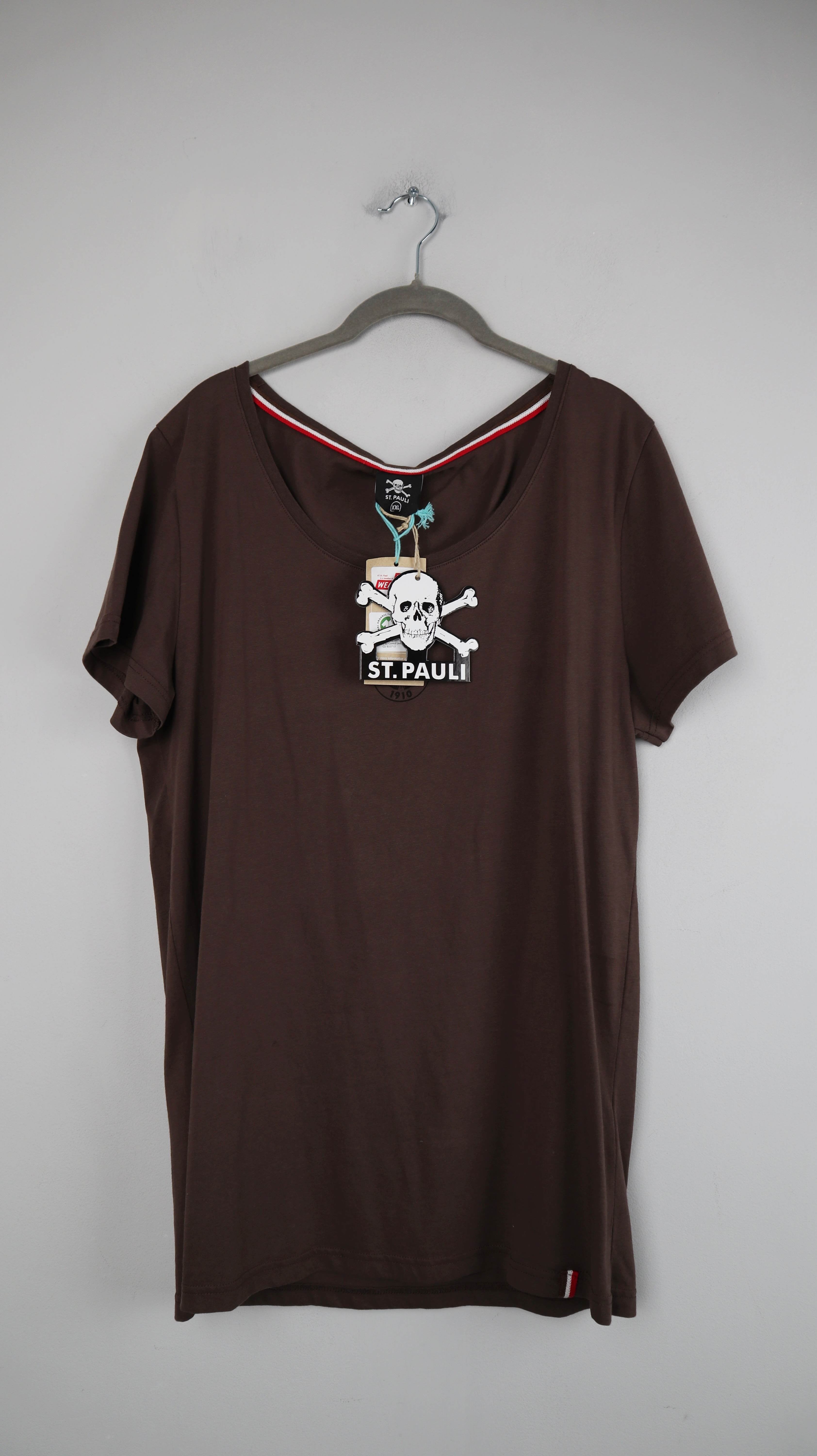 FC St. Pauli Shirt braun neu XXL T-Shirt dunkelbraun Oberteil