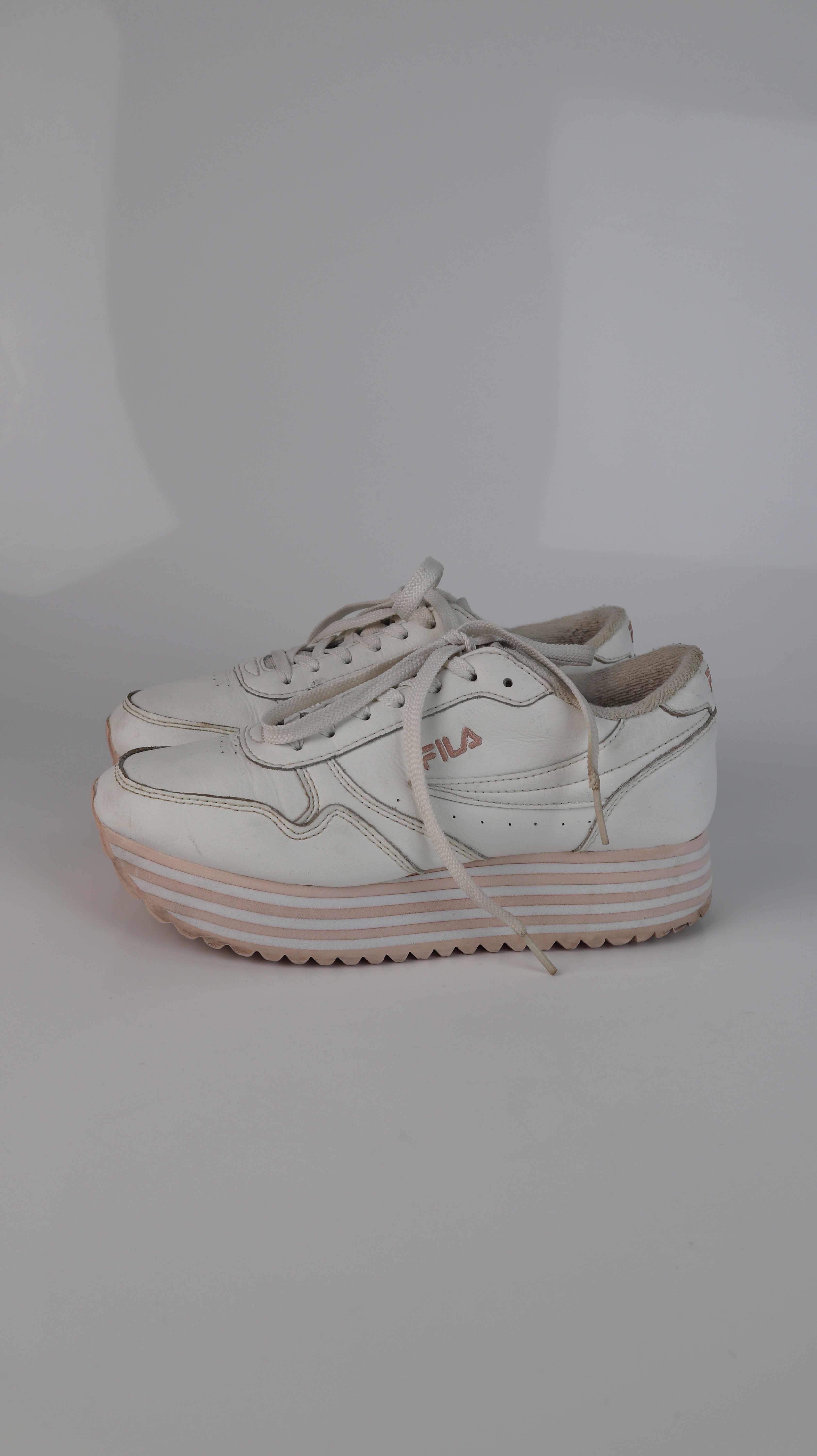 FILA Sneaker weiß 39 Plateau Rosa Turnschuhe