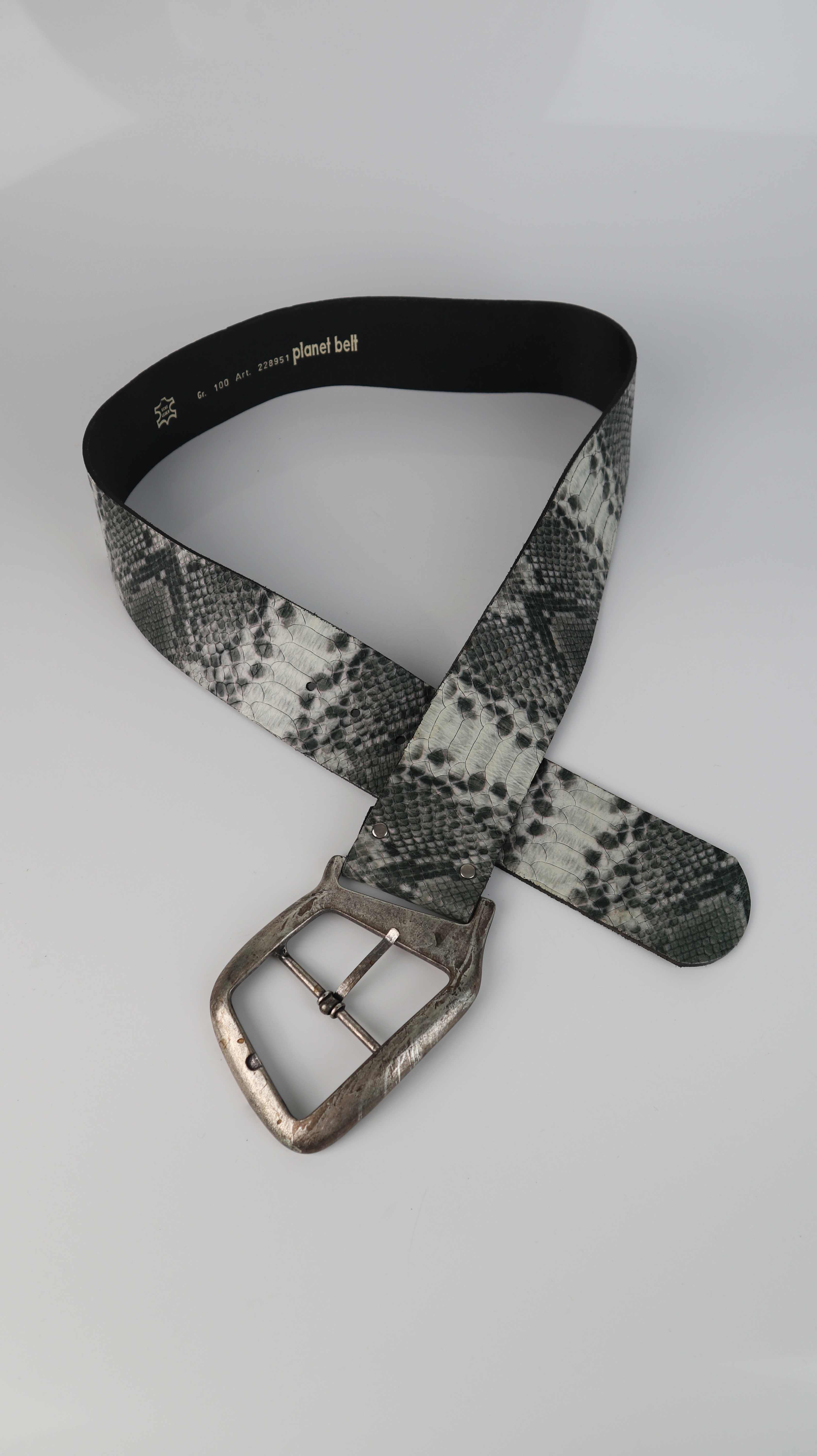 Gürtel Grau Taillengürtel Ledergürtel animal planet belt grau schwarz