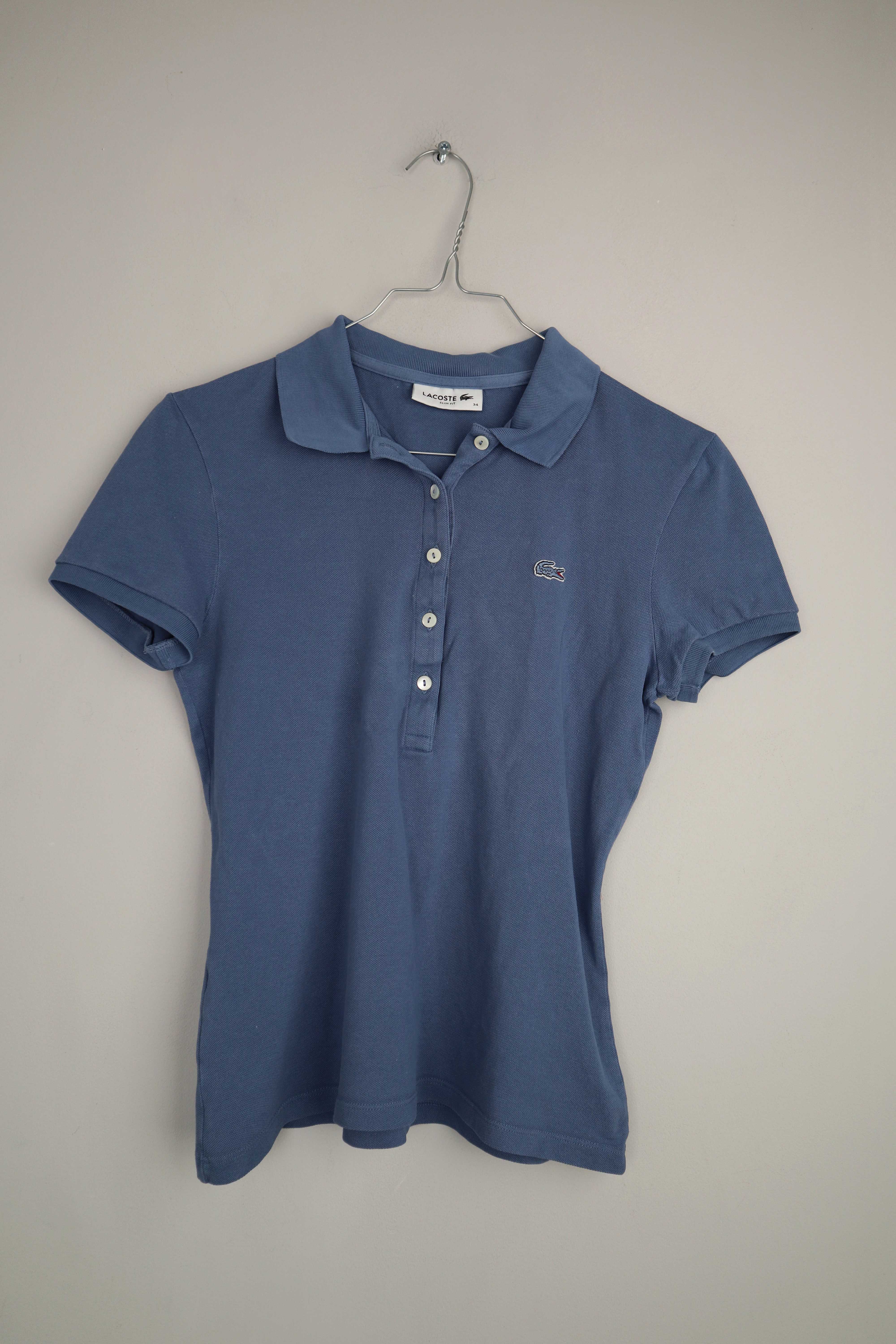 Lacoste Shirt Blau Poloshirt Polo 34 XS slim fit T-Shirt