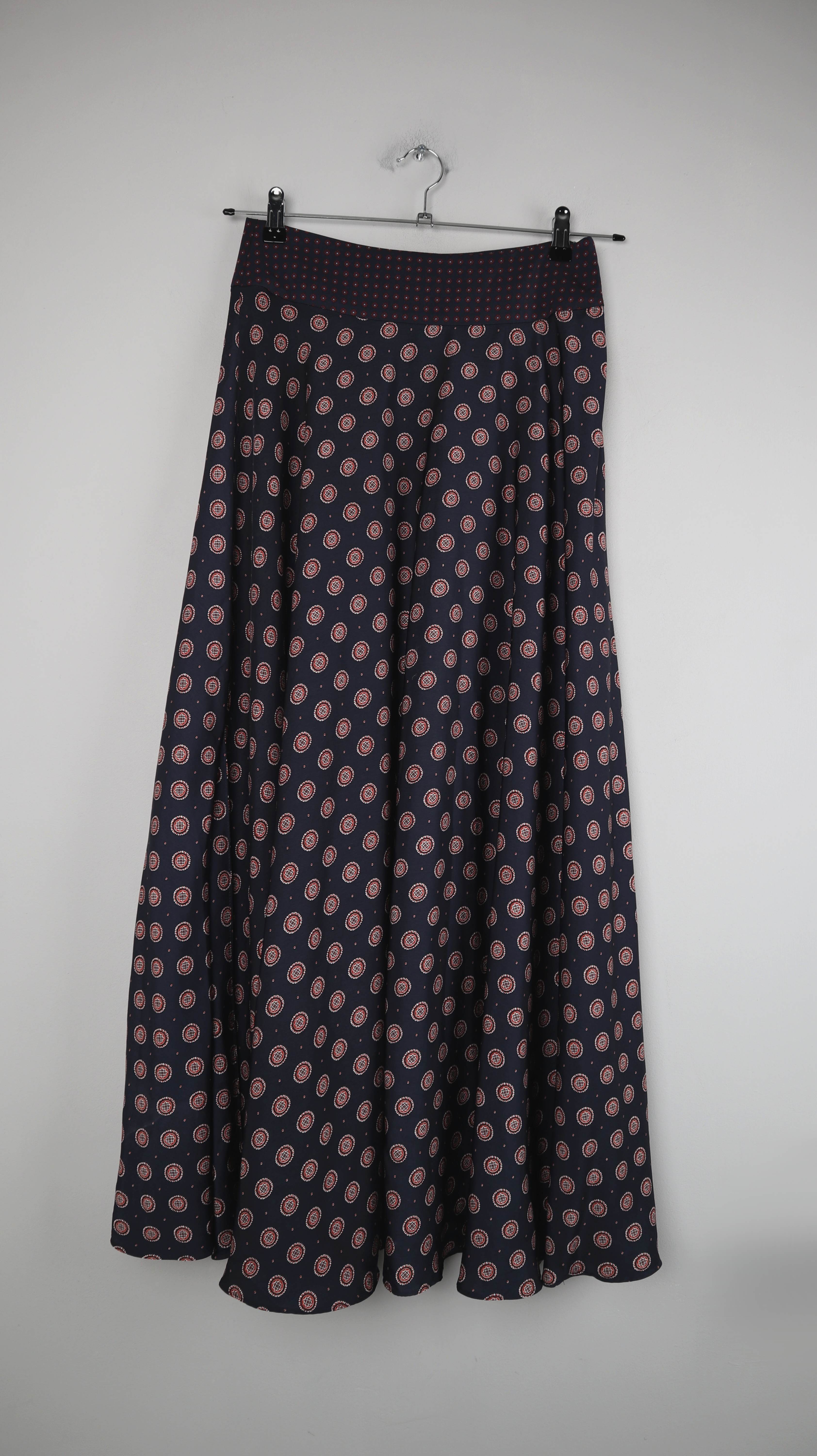 Banana Republic Rock Maxirock 38 M 4 Blau rot Sommerrock