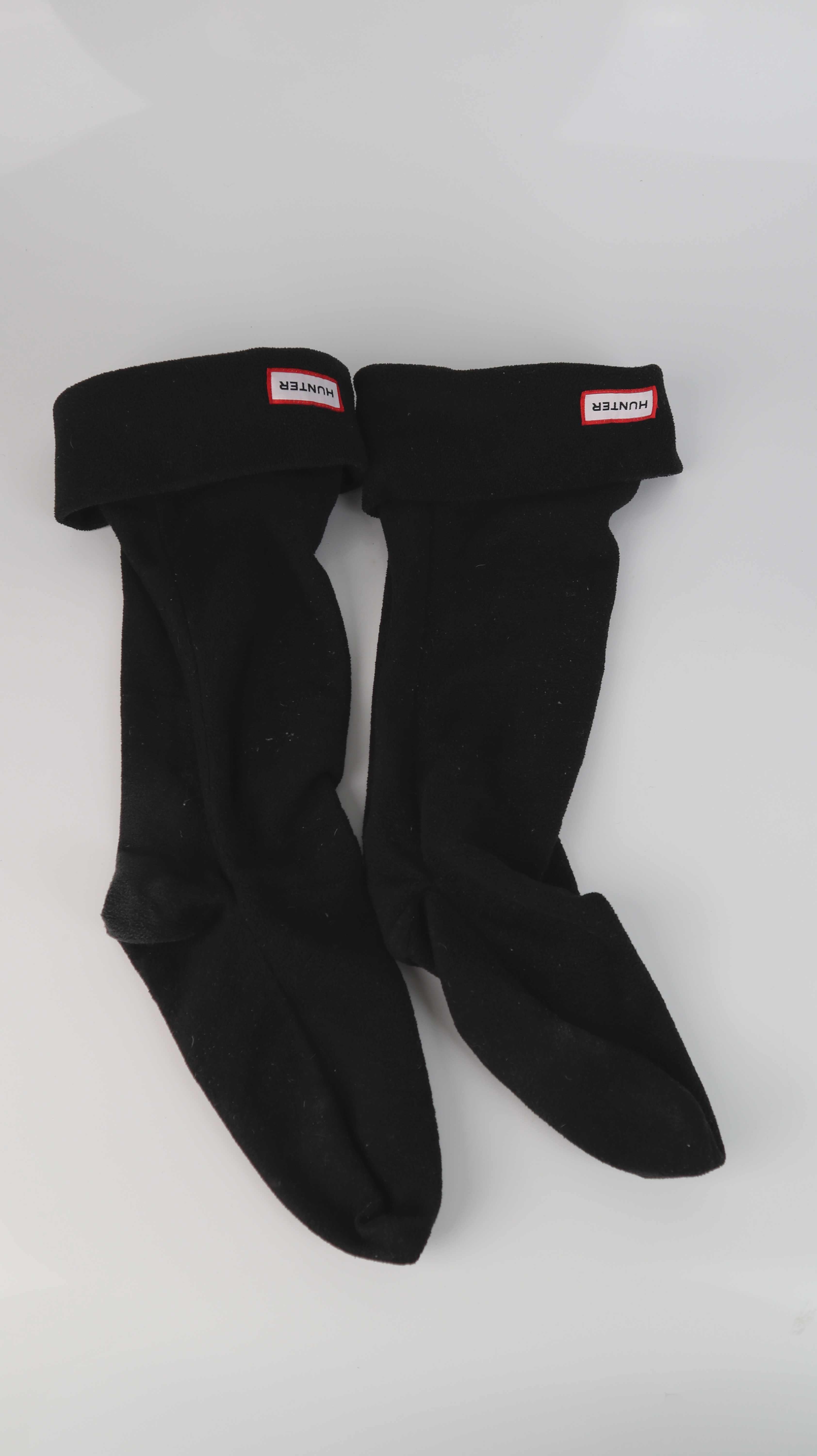 Hunter Socken grau schwarz Fleecesocken L 39-42