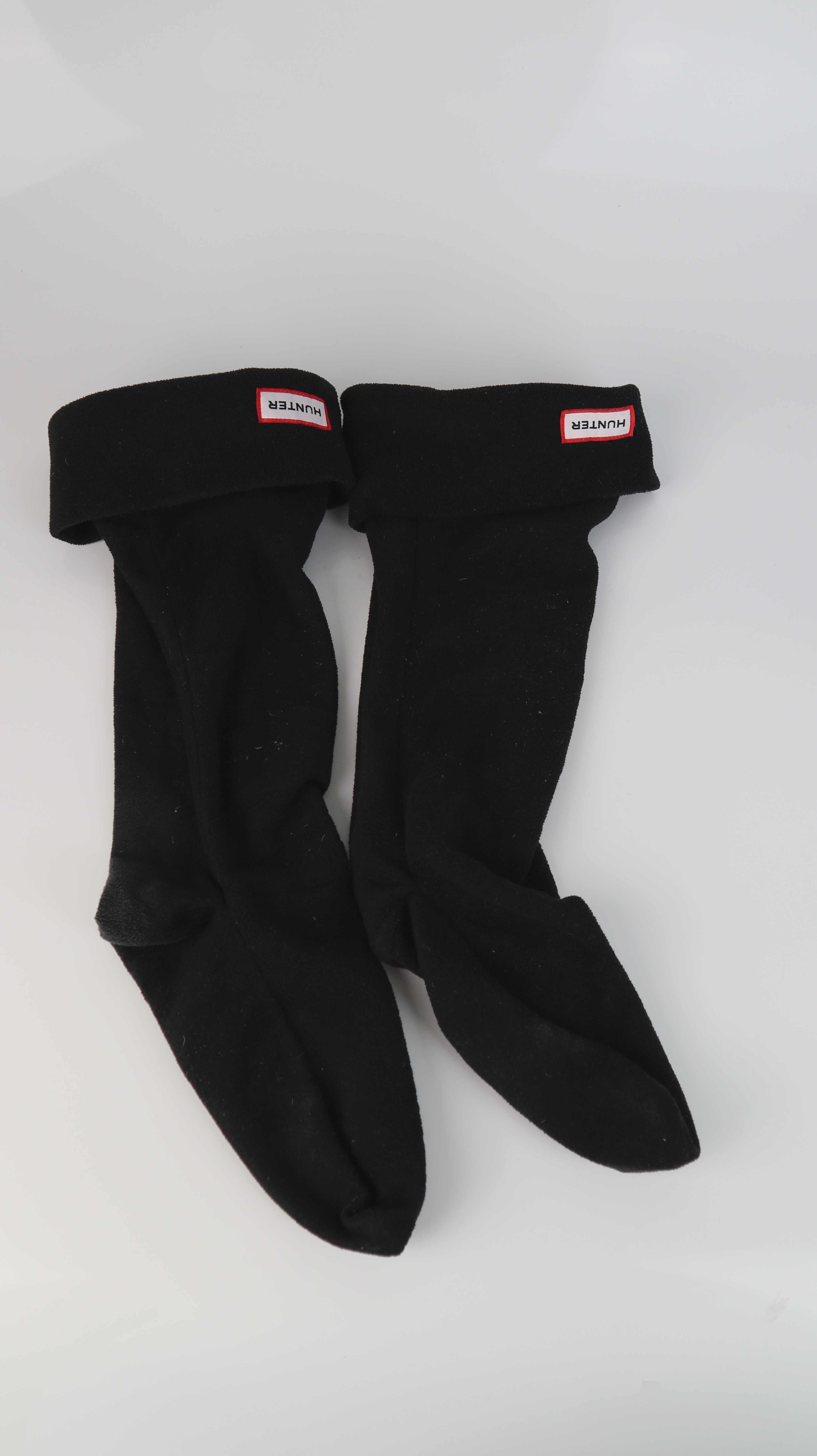 Hunter Socken grau schwarz Fleecesocken L 39-42