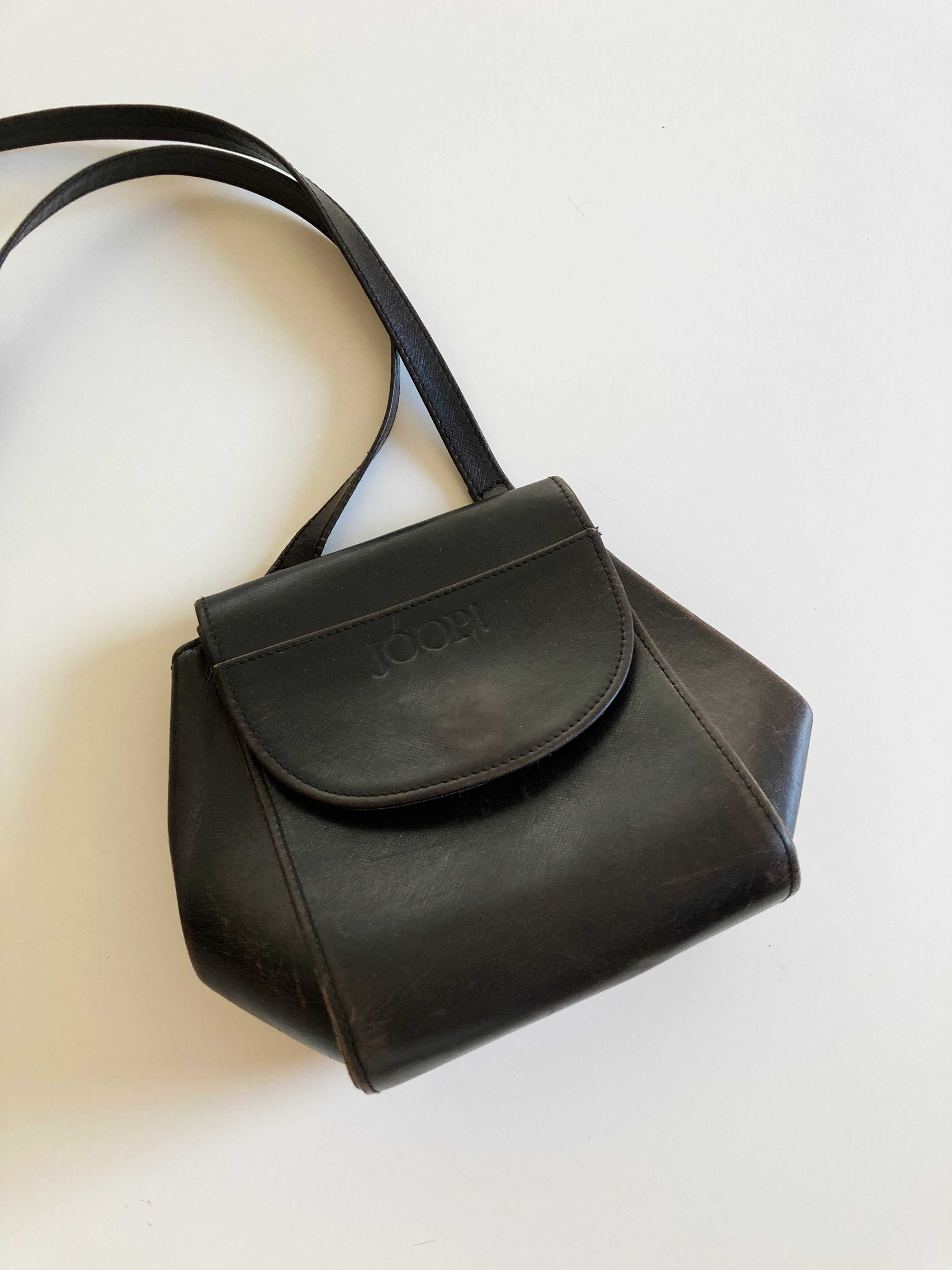 Joop! Tasche Ledertasche Umhängetasche Vintage eckig geformt Dunkelbraun