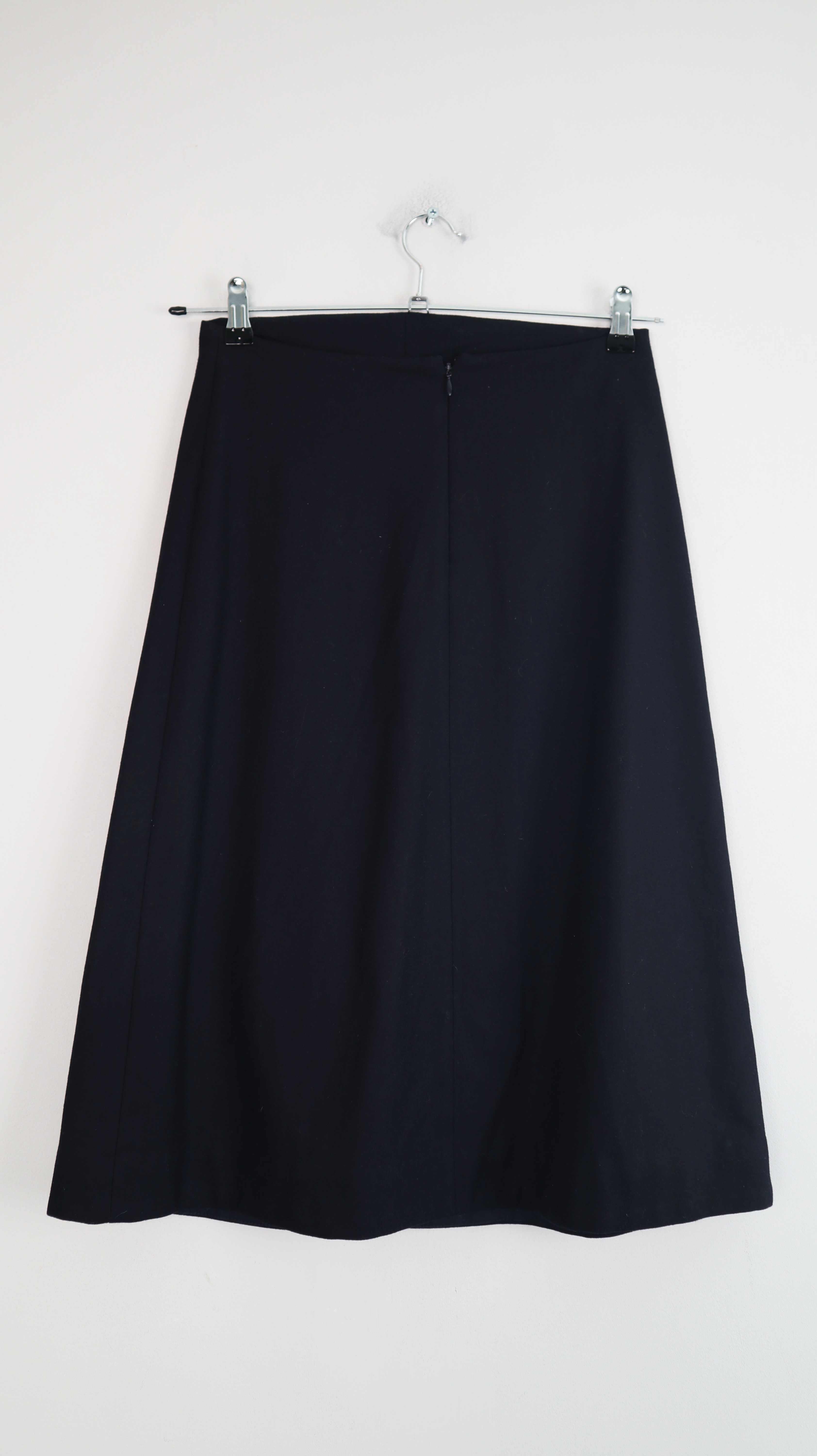 &other stories Rock Wollrock Wolle Dunkelblau 36 S Blau A-Linie