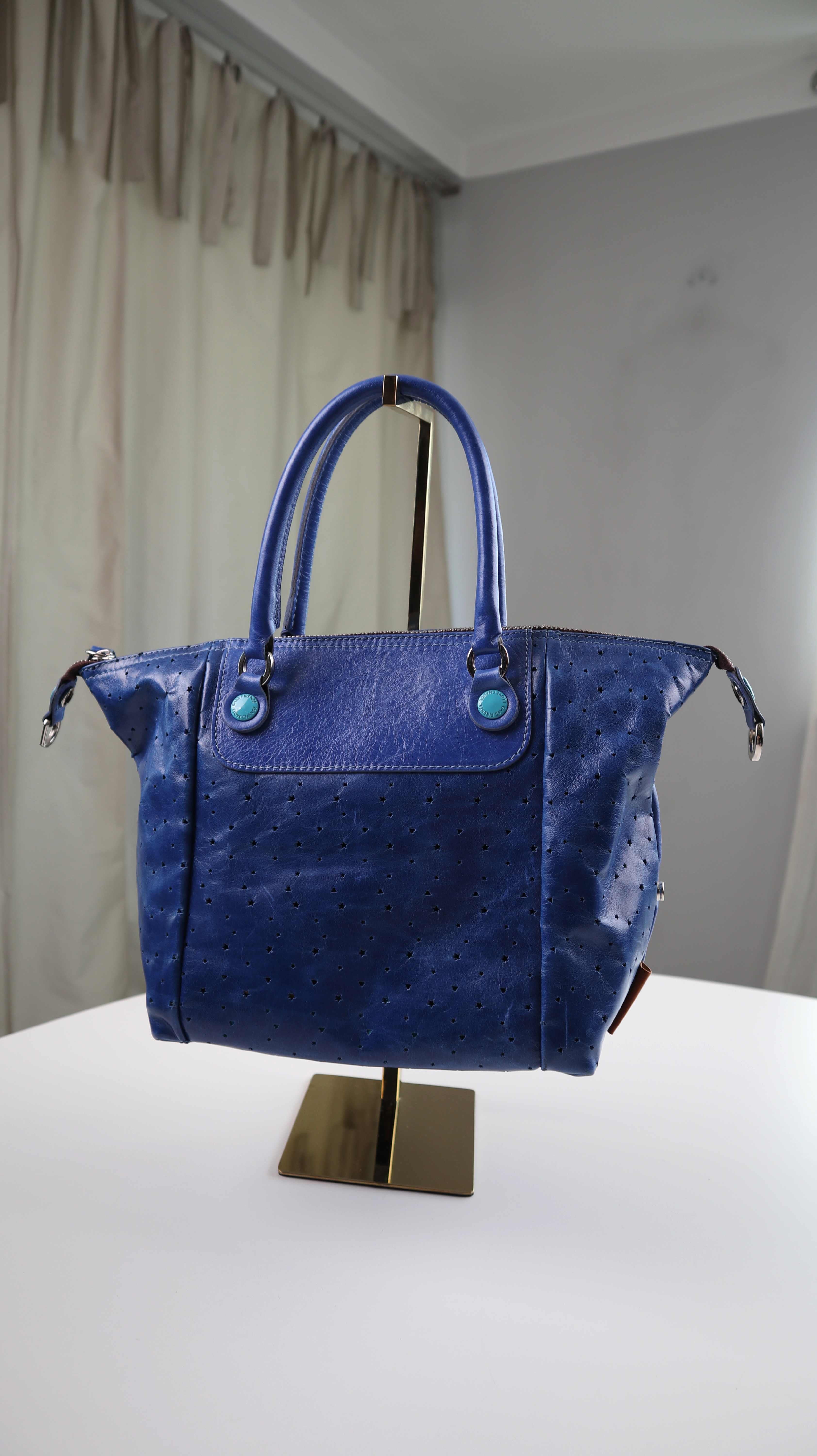 Gabs Tasche Blau Ledertasche Henkeltasche G3 tote bag