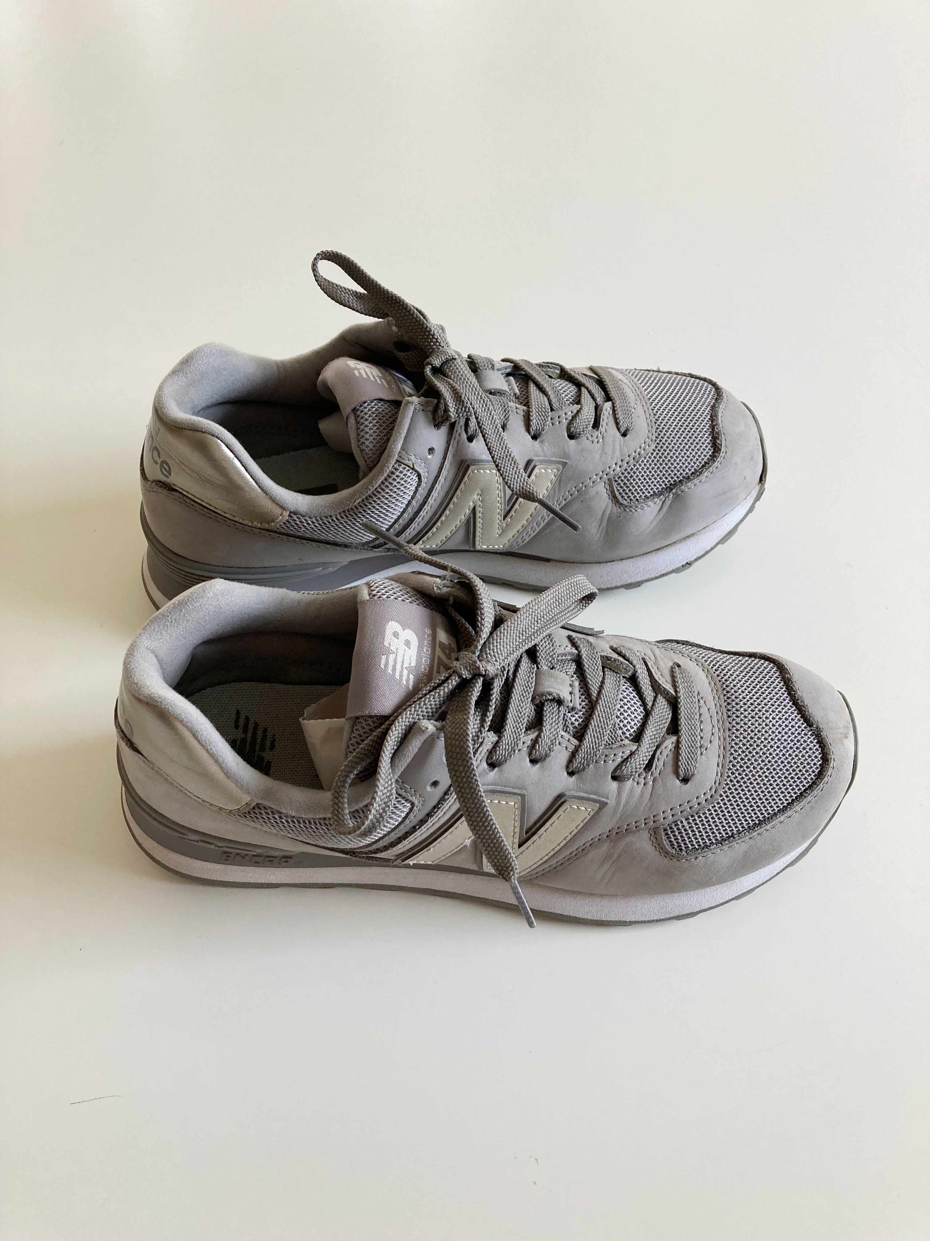 New Balance Sneaker Turnschuhe Grau 39 basic Silber Chrom