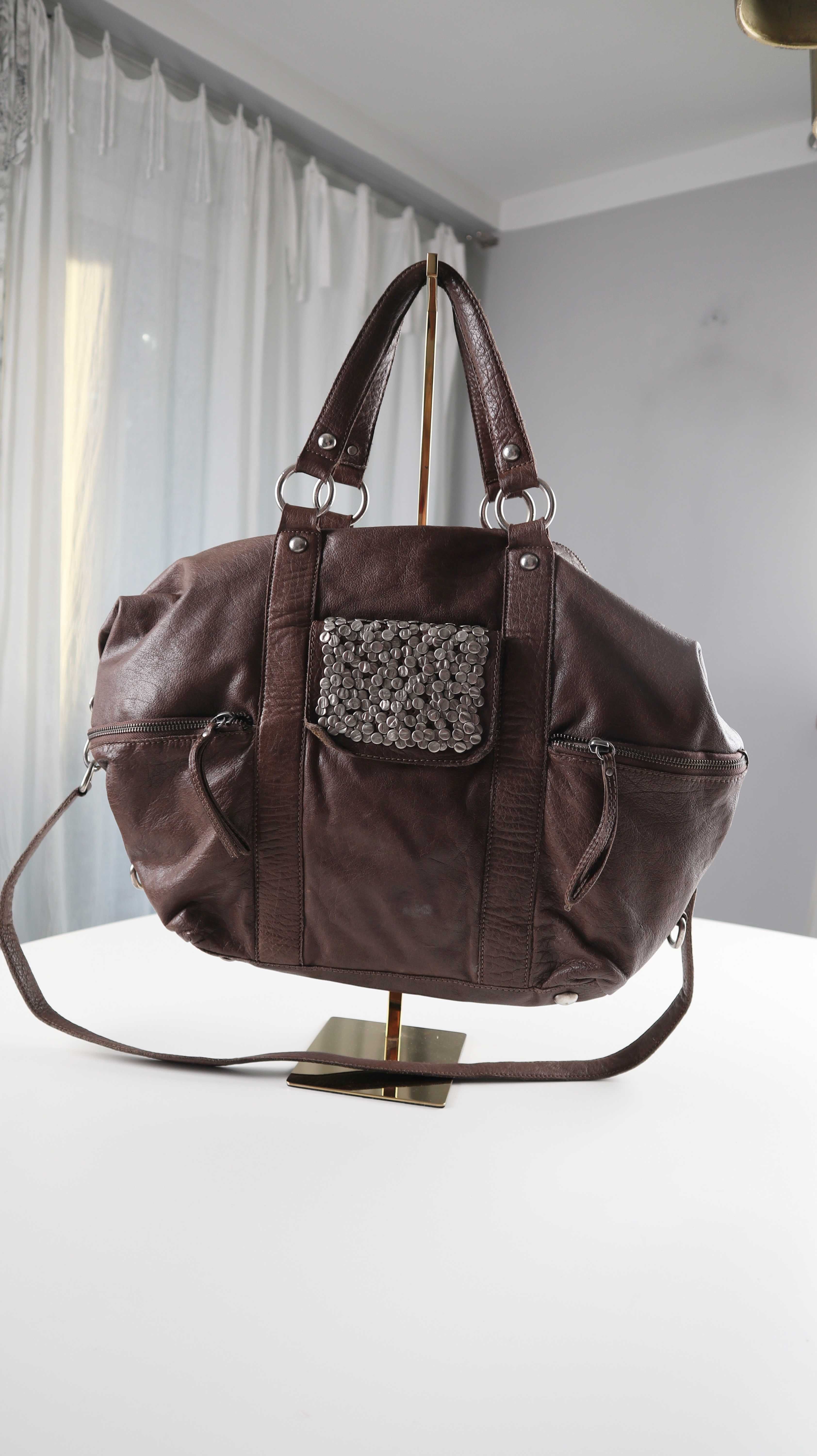 Markberg Tasche Ledertasche Shopper Schultertasche braun Umhängetasche