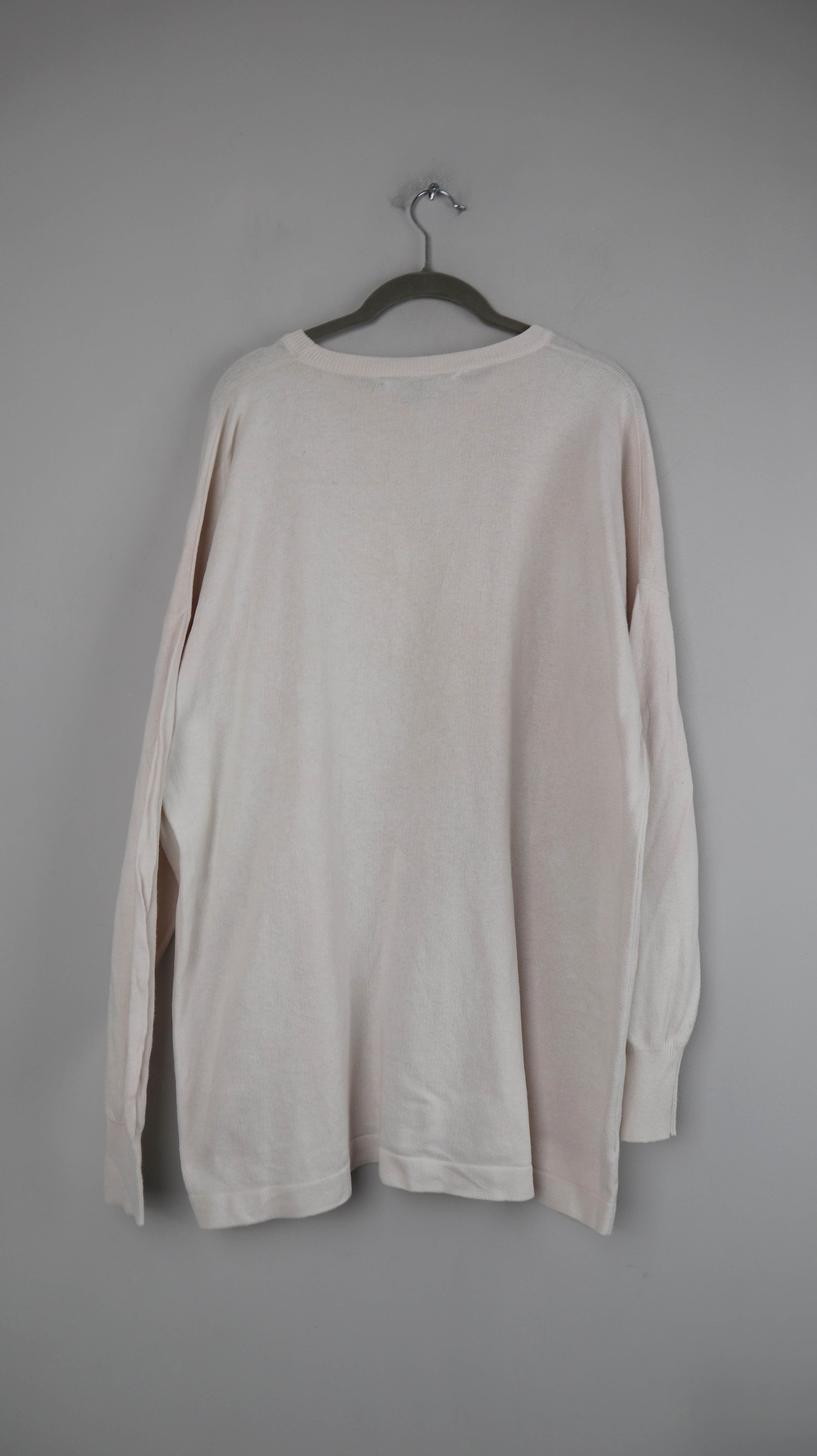 Pringle of Scotland Pullover Creme Beige XL Made in Scotland Baumwolle