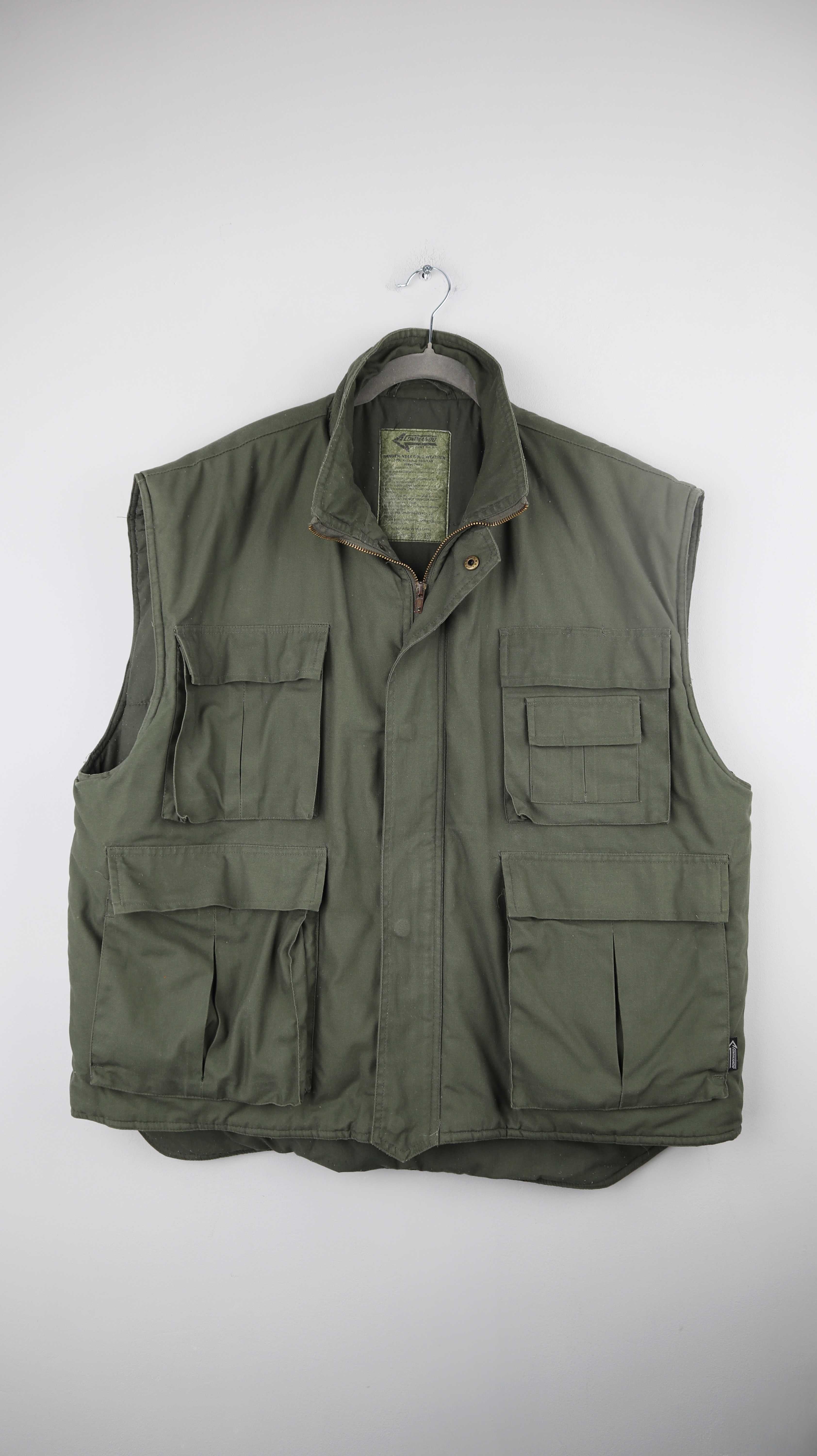 Weste Grün Military XXL Khaki Olivgrün Rangerweste Commando Pockets