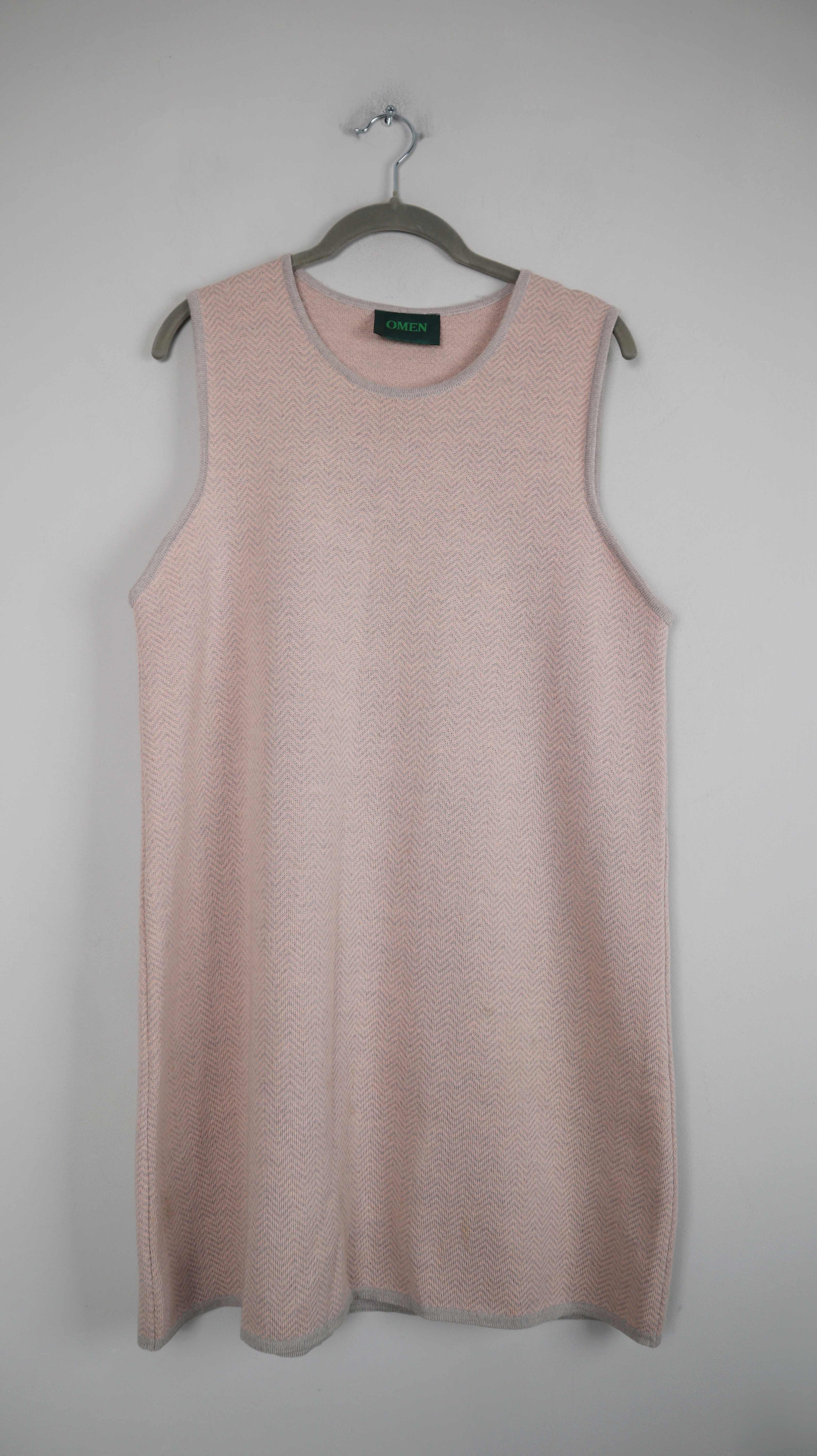 Omen Kleid Rosa Etuikleid Midi Wolle Wollkleid Wollkleid Oberteil Midikleid