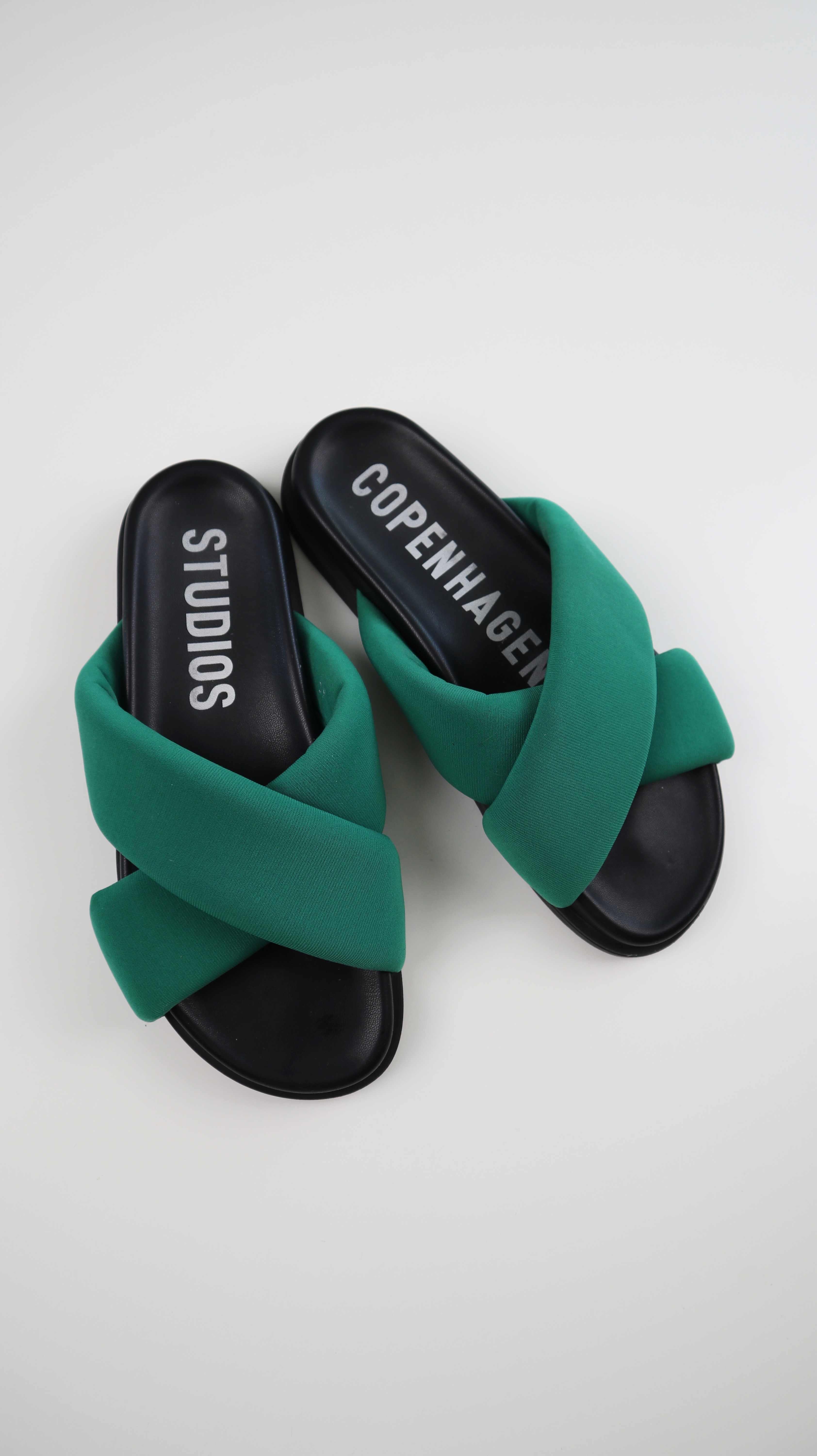 Copenhagen Studios Slipper Loafer Grün Sandalen 39 Waldgrün