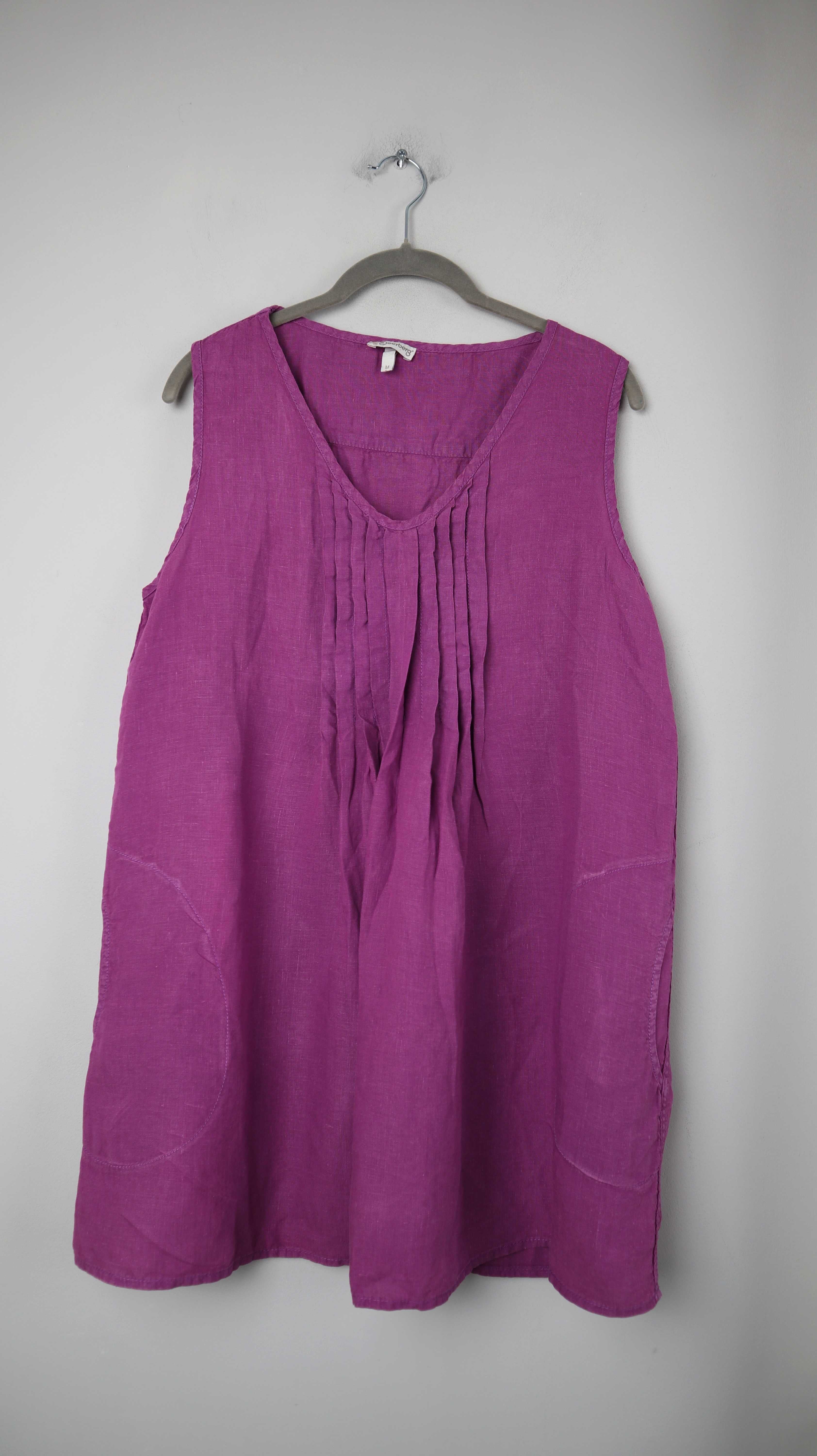 Deerberg Shirt Oberteil 38 M Leinen Leinenshirt Flieder basic Top