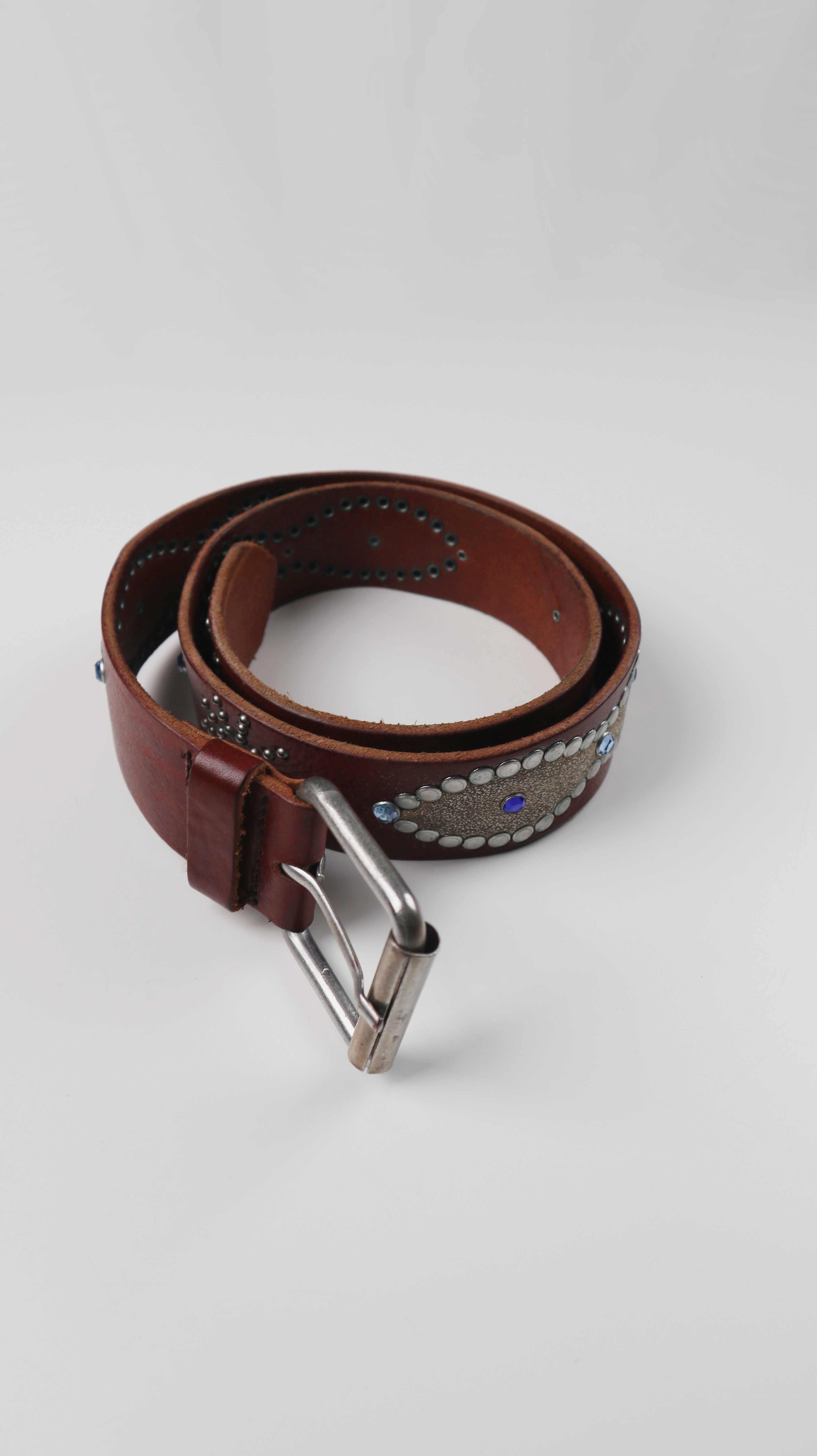 Gürtel Arizona Dream Company braun Ledergürtel breit Nieten Westerngürtel