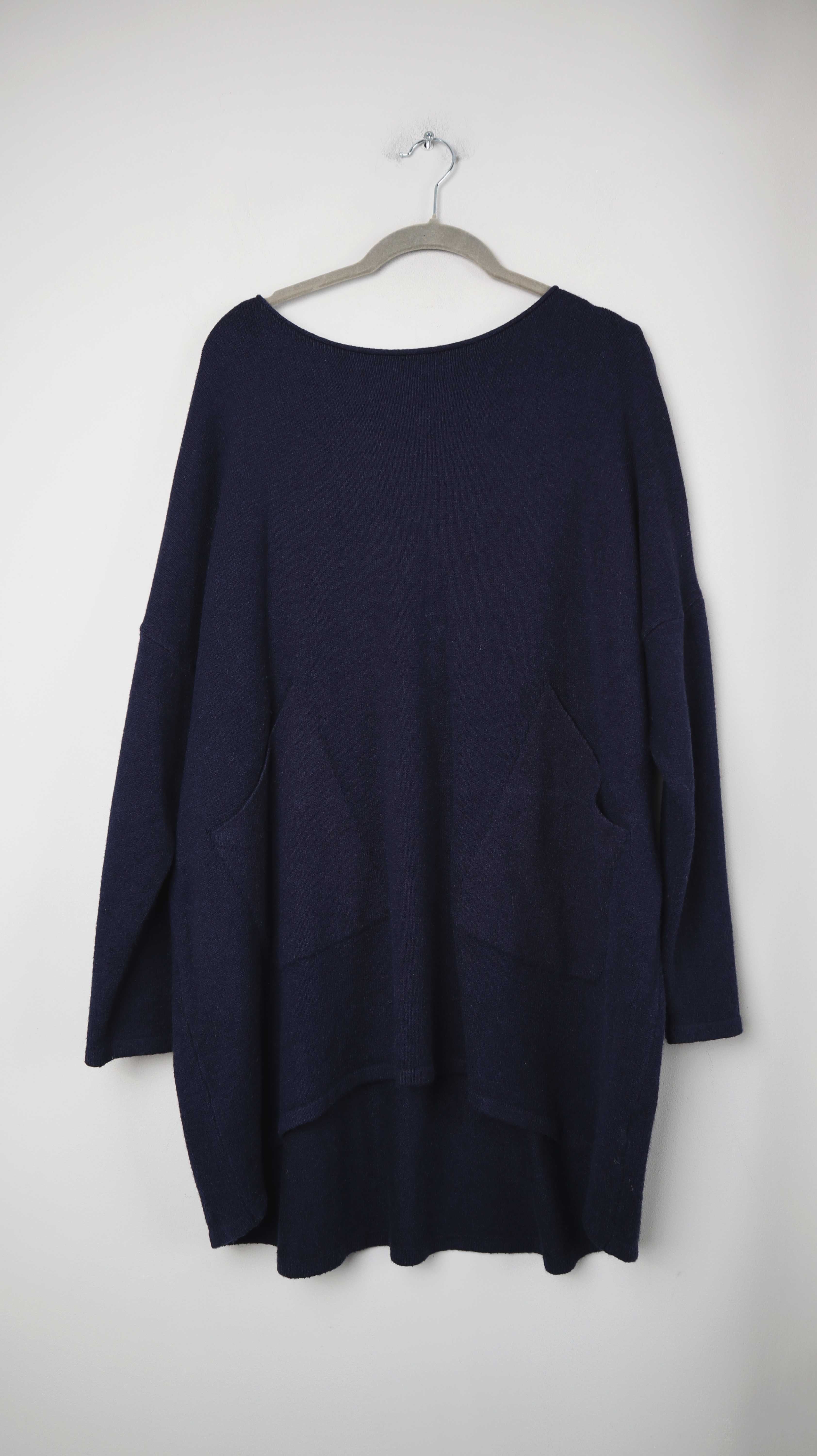 Mood Milano Pullover Blau dunkelblau Strickpullover Wolle Wollpullover