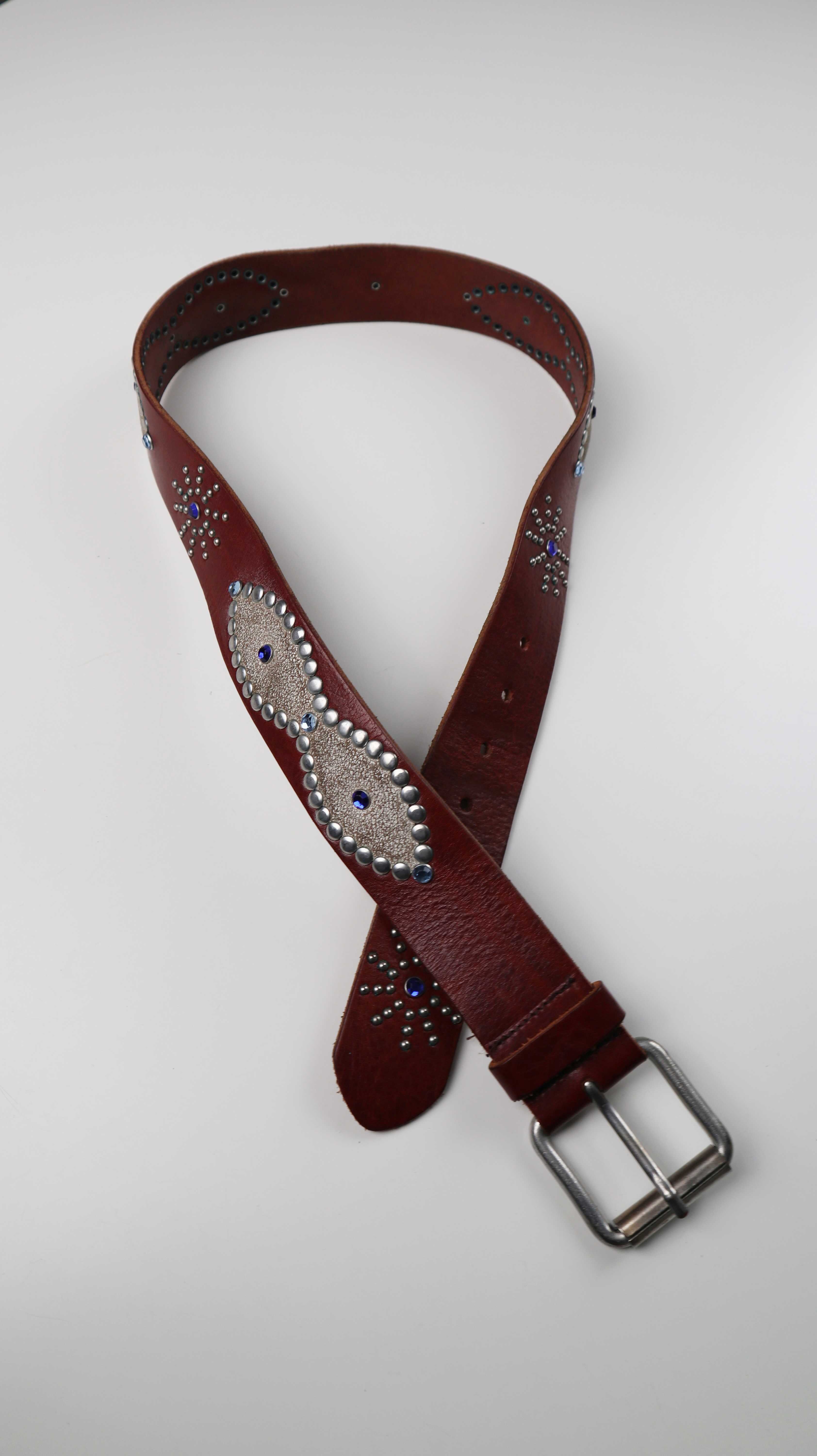 Gürtel Arizona Dream Company braun Ledergürtel breit Nieten Westerngürtel