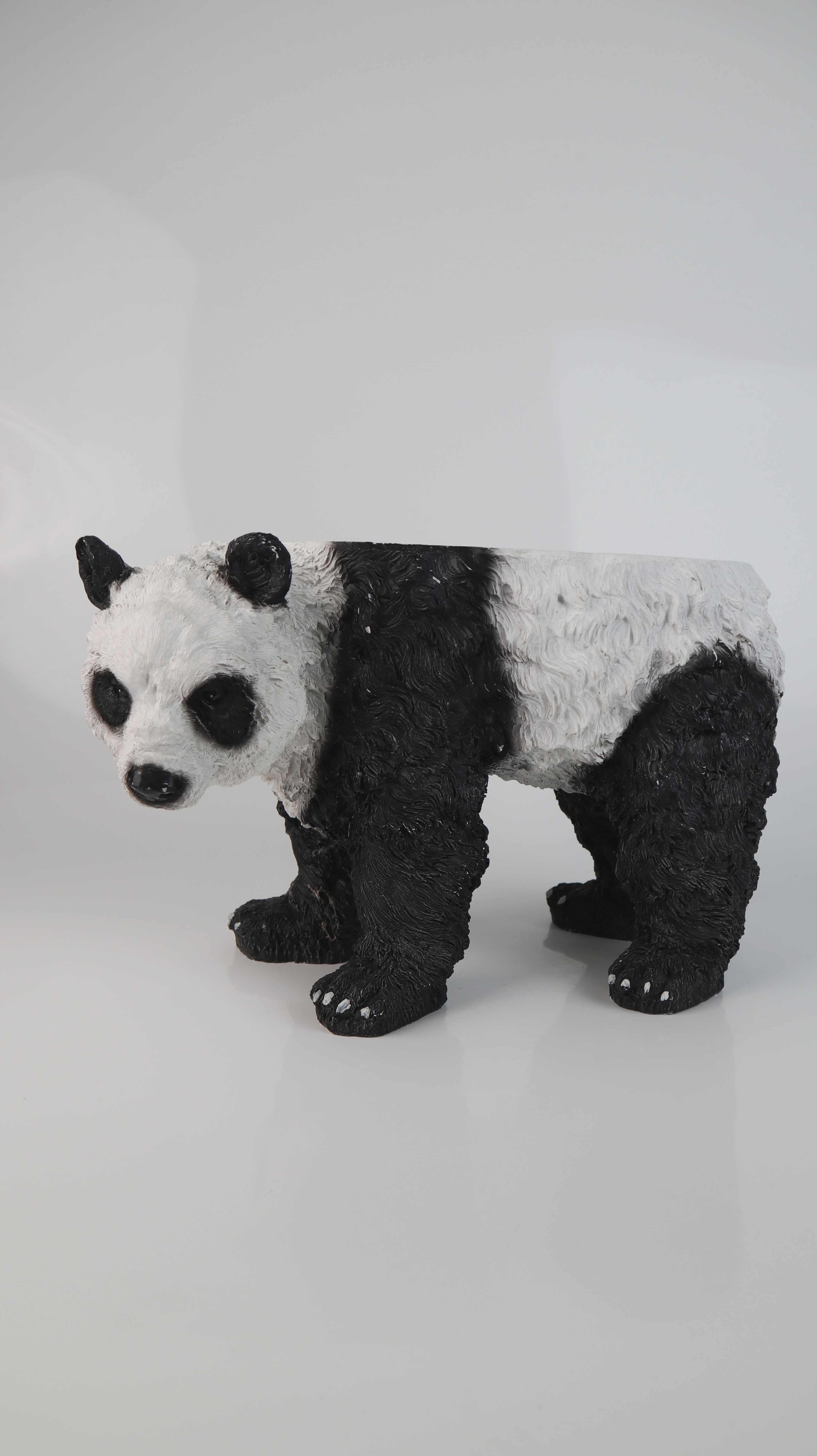 True Vintage Panda Pflanzenhalter Figur Tisch Beistelltisch Pandabär 1970er