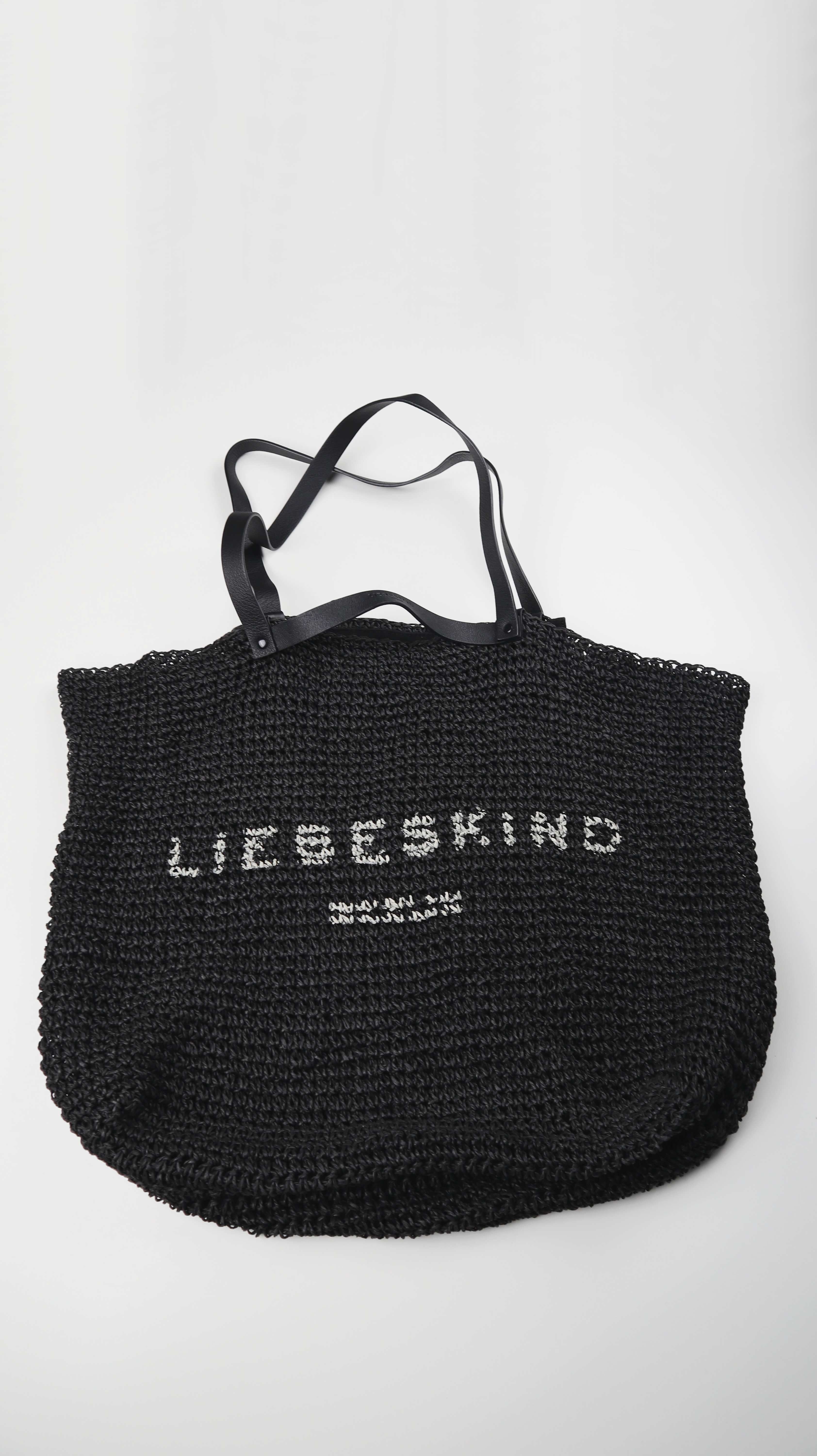 Liebeskind Berlin Aurora Raffia schwarz Korbtasche Strandtasche geflochten