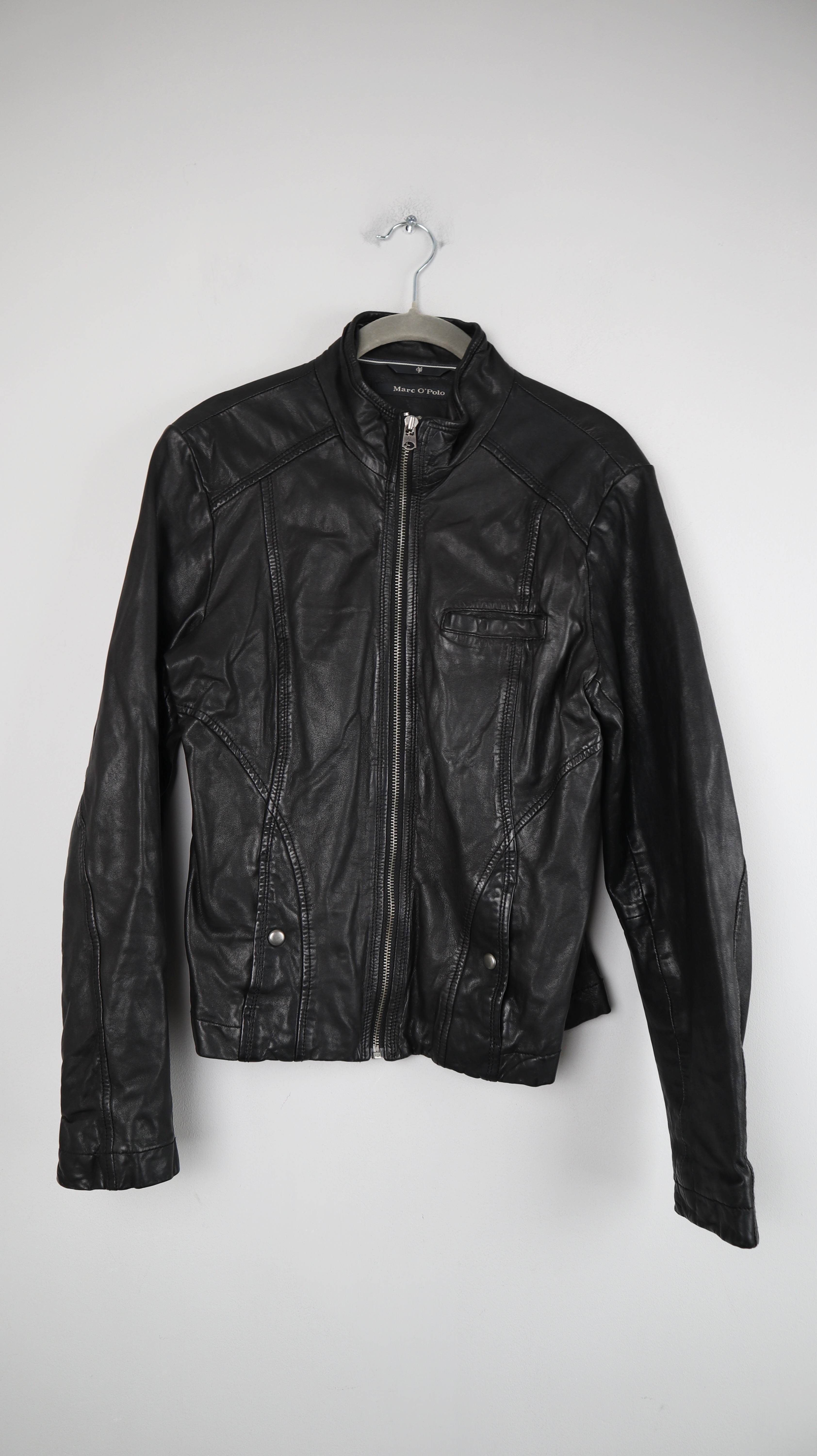 Marc O'Polo Jacke Lederjacke 36 S Bikerjacke Leder schwarz