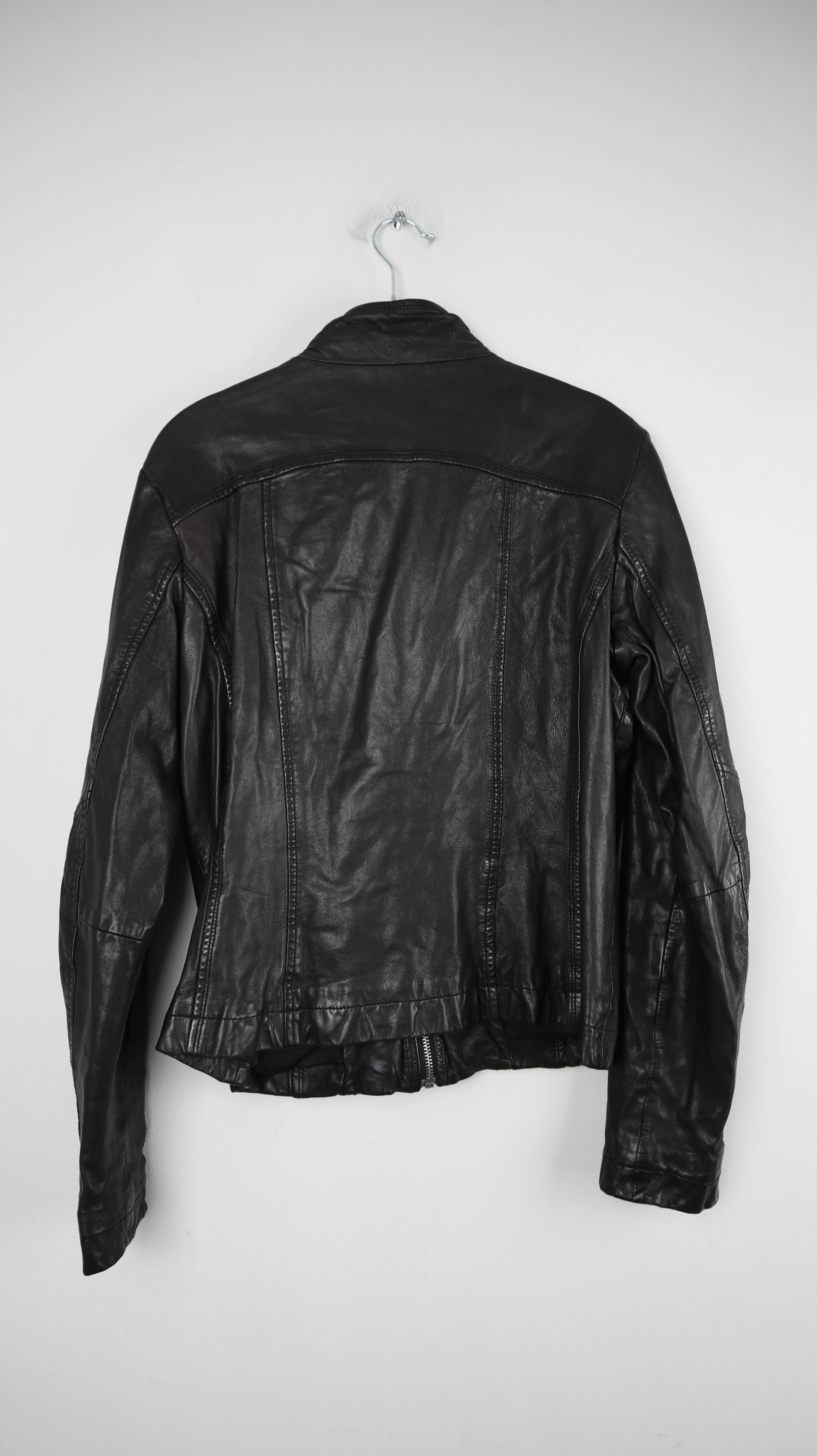 Marc O'Polo Jacke Lederjacke 36 S Bikerjacke Leder schwarz