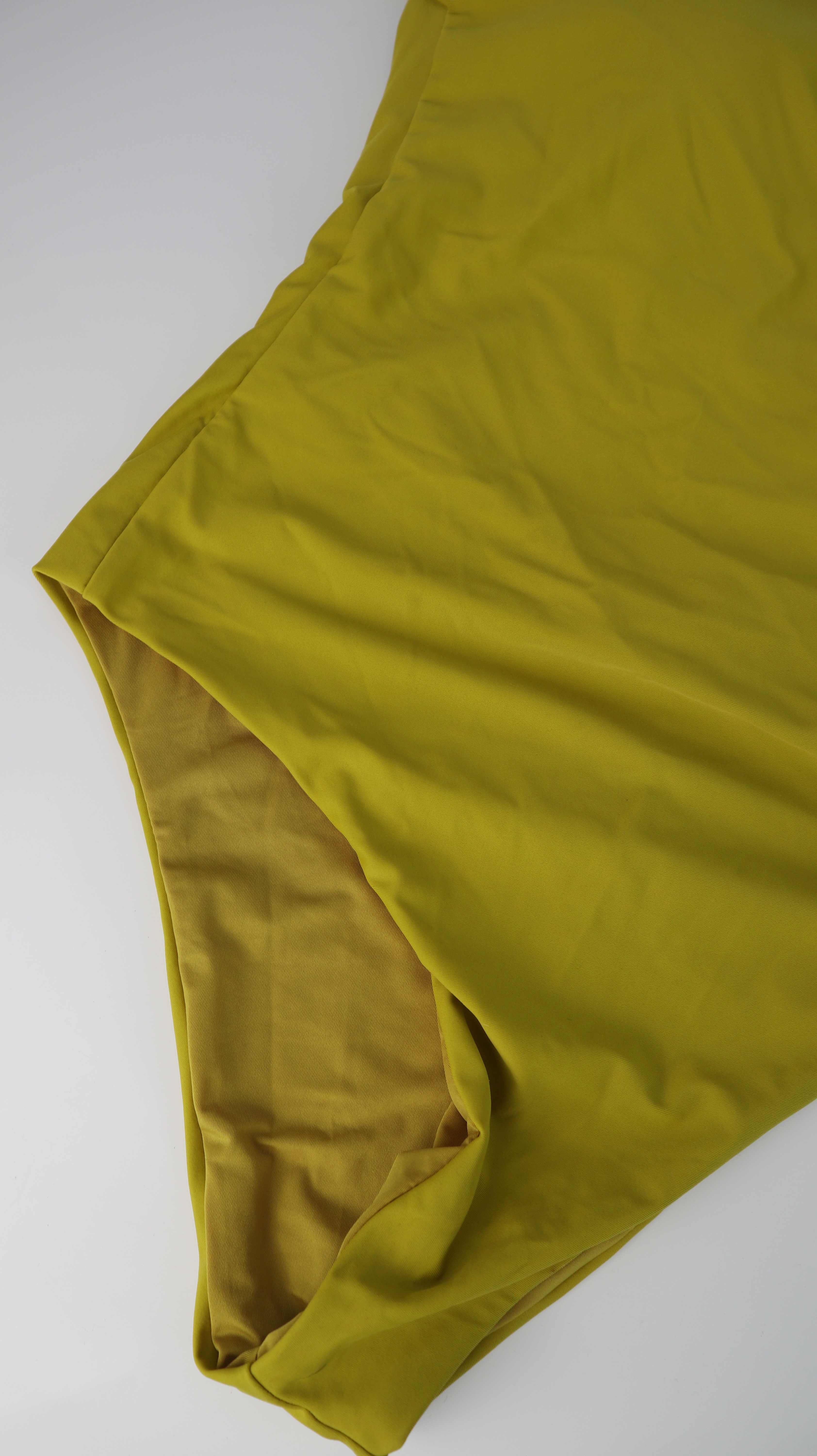Zara Badeanzug gelb 38 M One shoulder Senfgelb einfarbig Einteiler