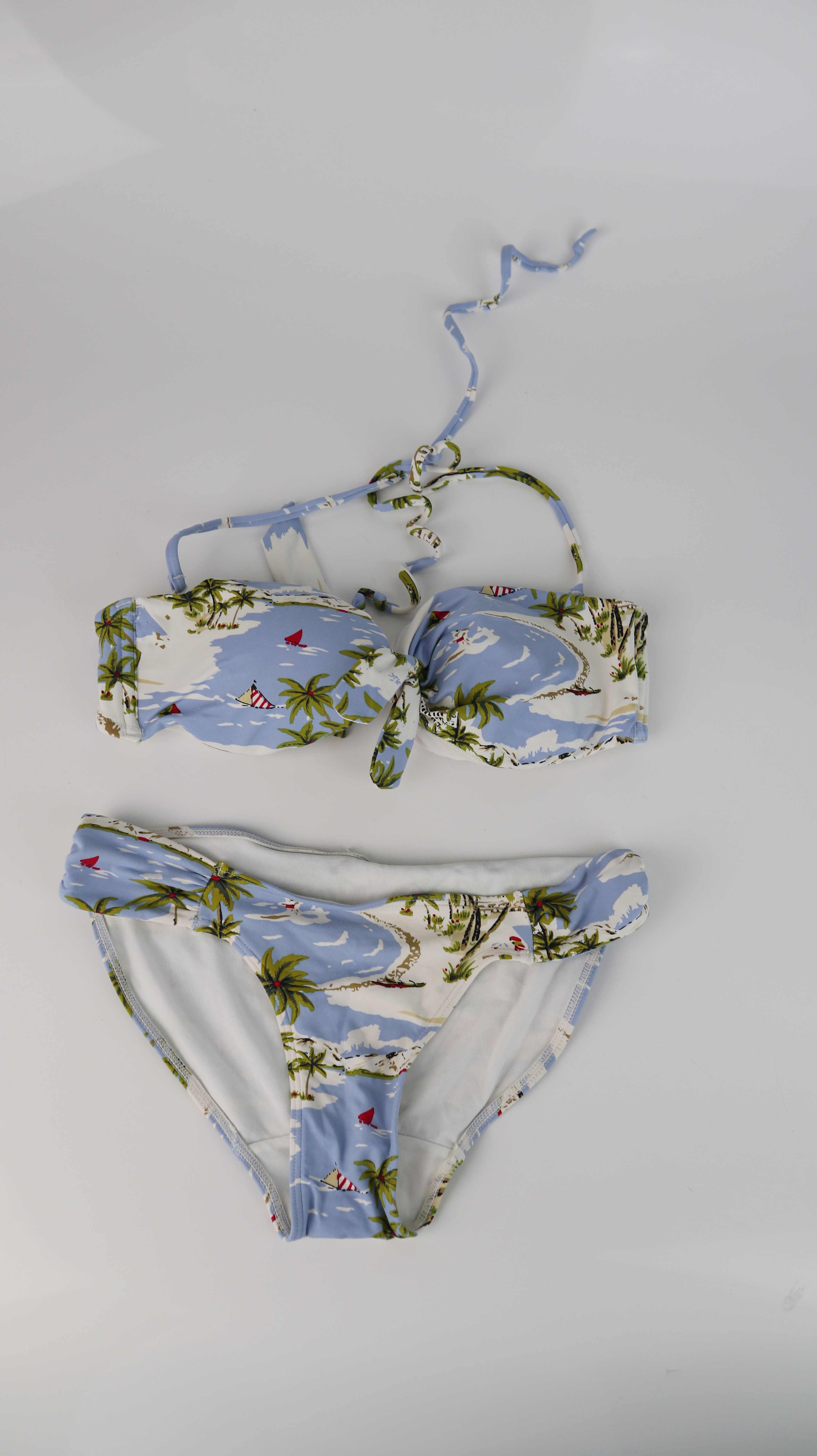 Bikini blau 36 S 75 A Neckholder Hellblau Set
