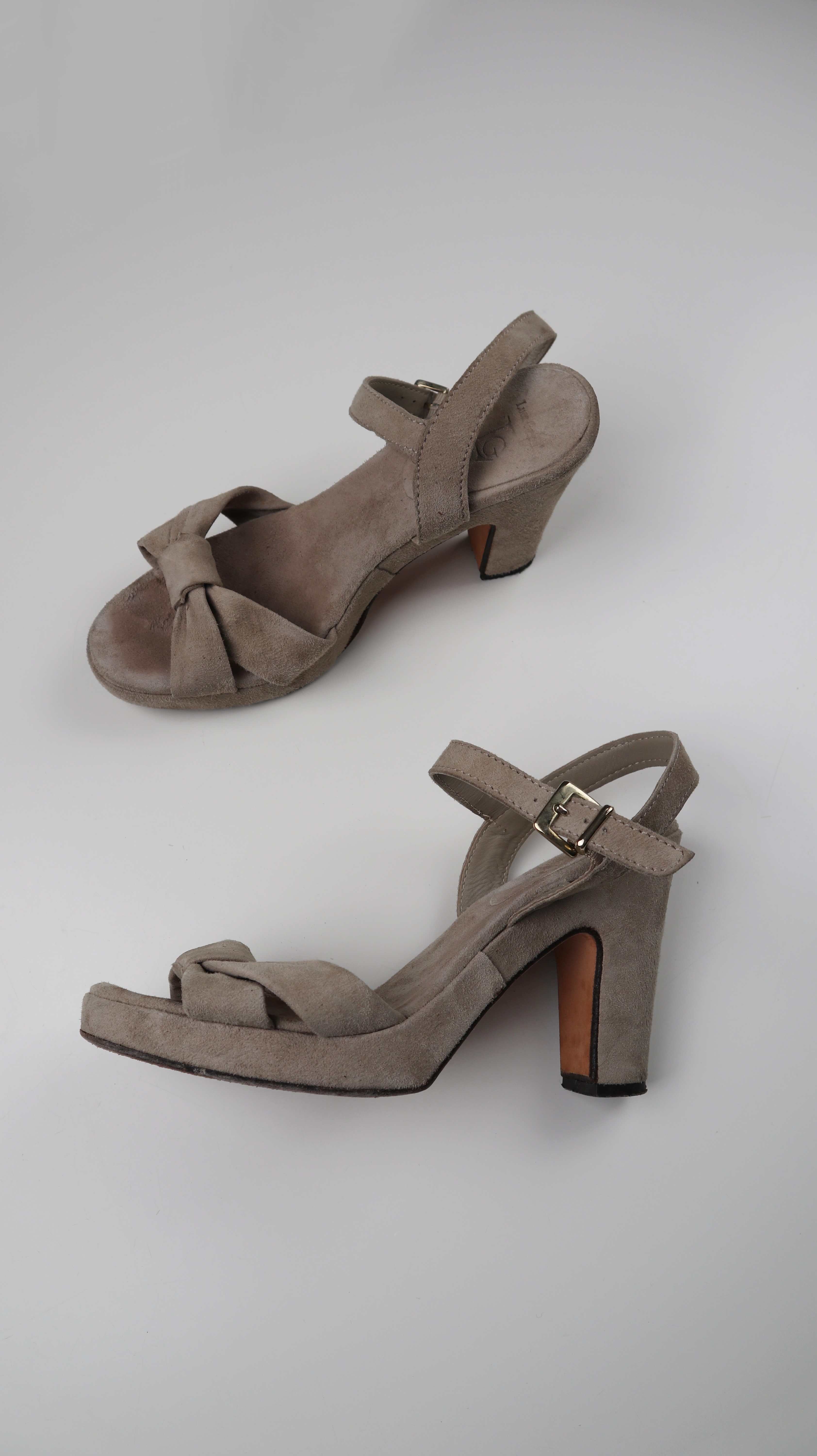Luca Grossi Absatzschuhe 39 Wildleder braun Beige Pumps