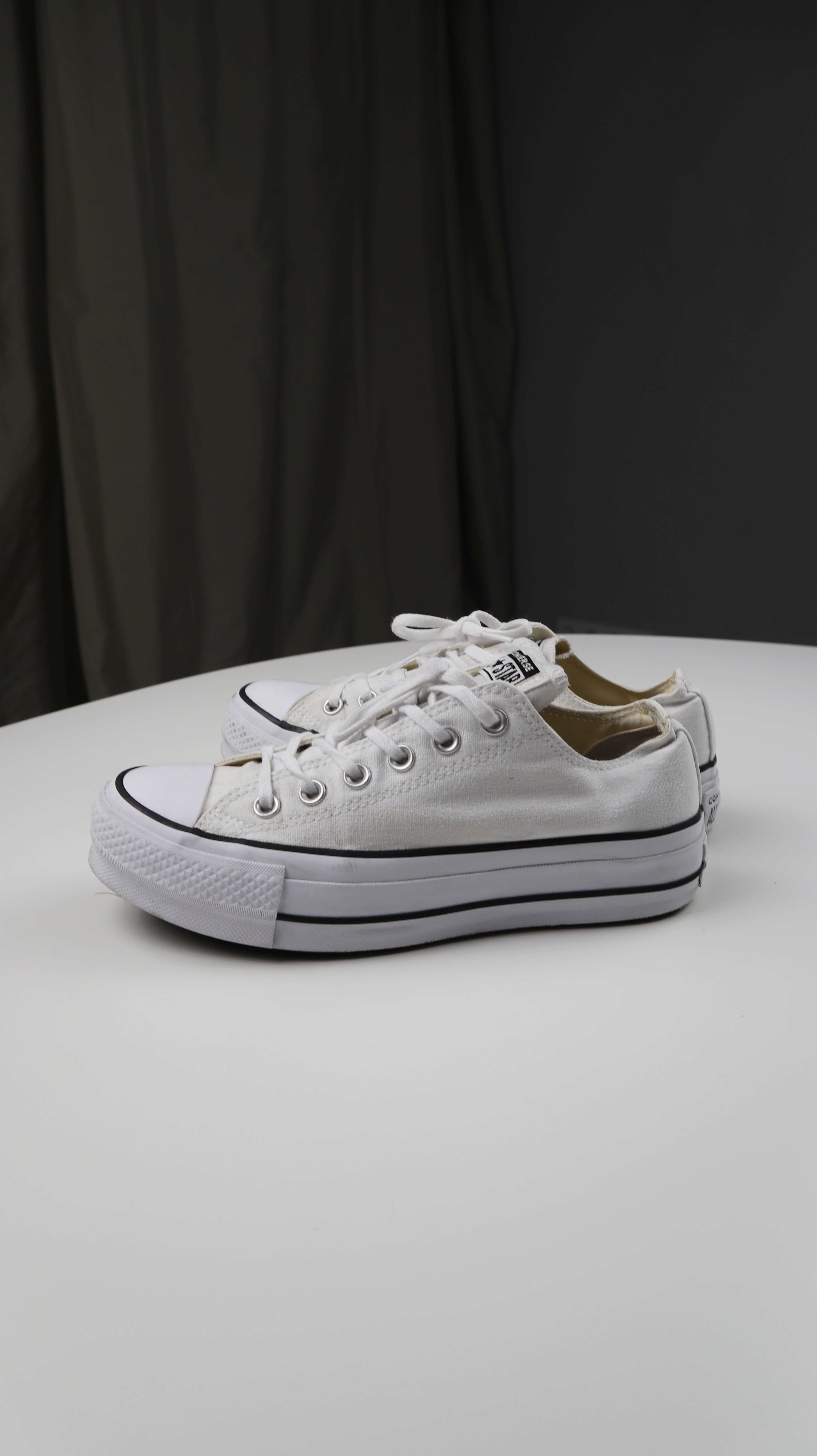Chucks All Star Converse Plateau 39,5 weiß Sneaker Turnschuhe
