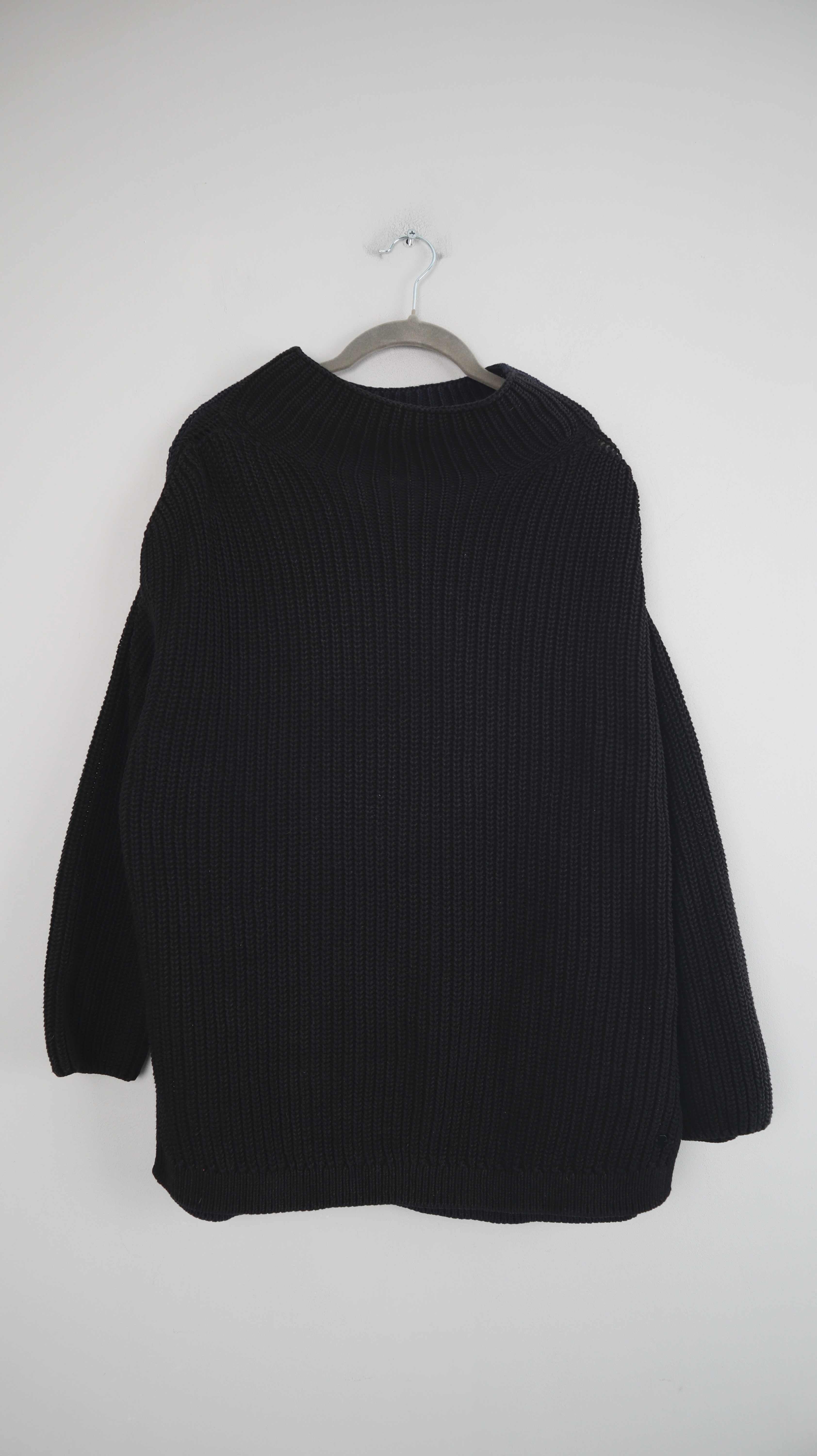 Marc O'Polo Pullover schwarz blau 38 M gestrickt Strickpullover