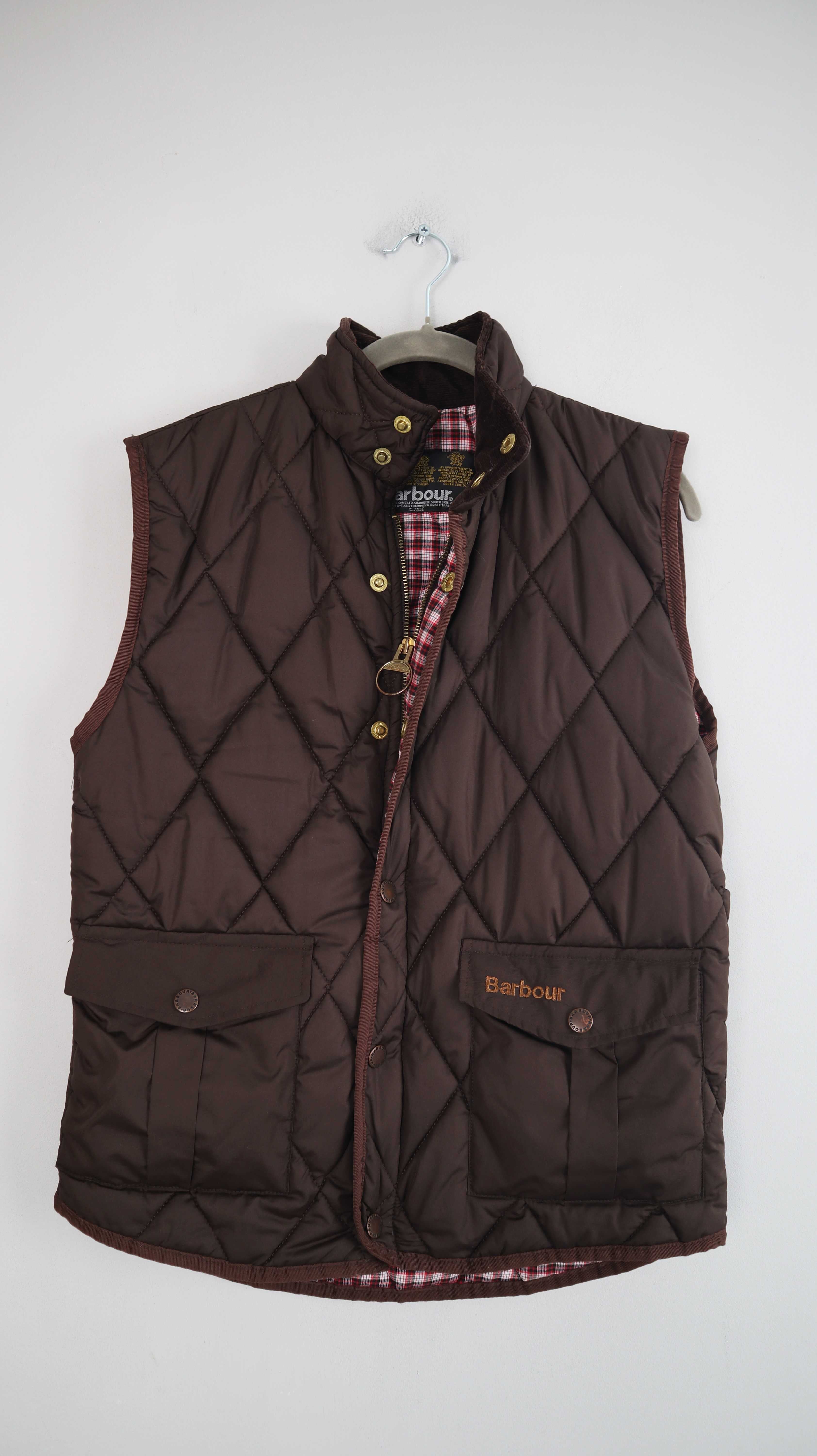 Barbour Weste braun 38 M Steppweste gesteppt dunkelbraun