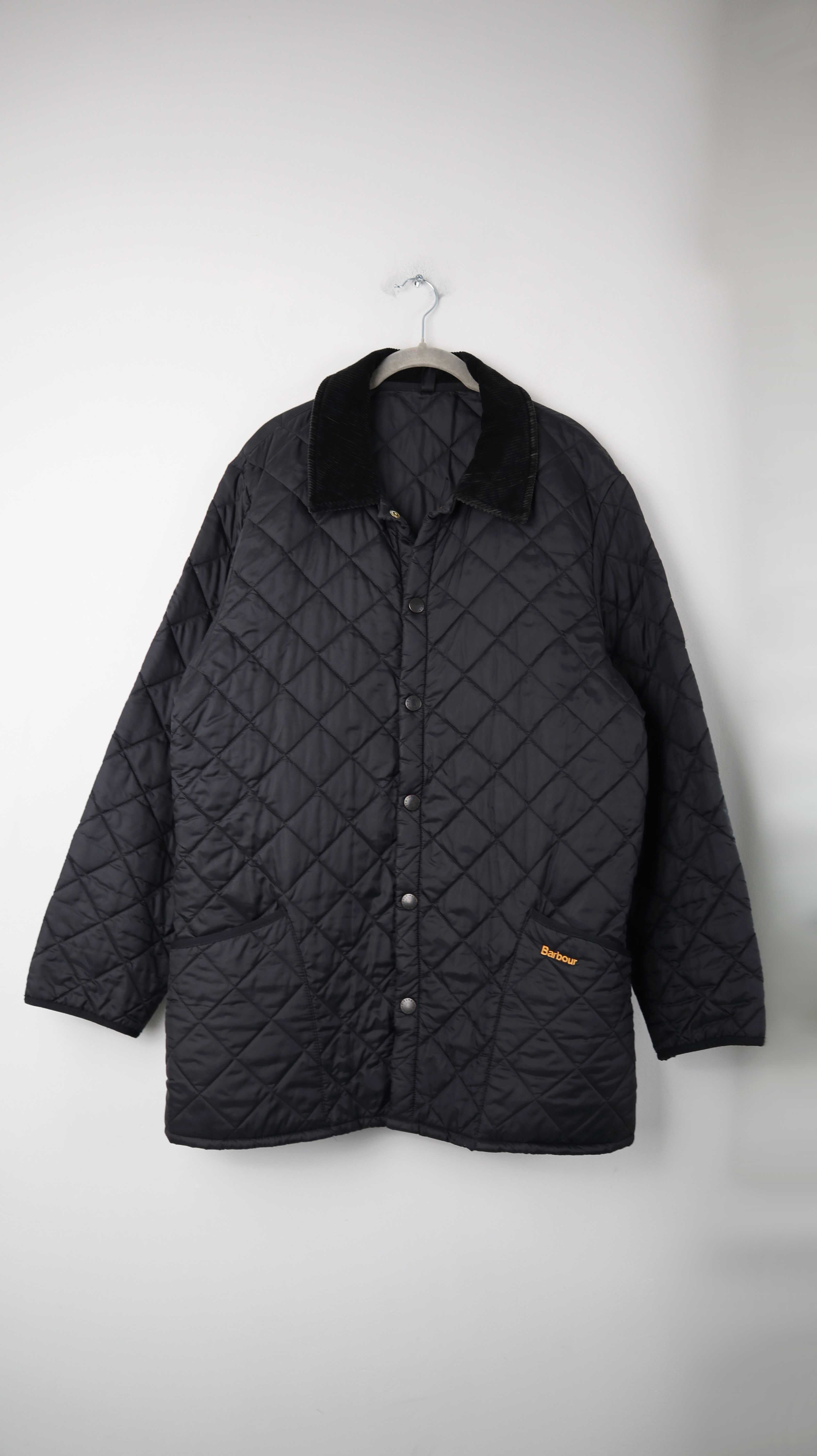 Barbour Steppjacke schwarz L gesteppt Jacke Übergangsjacke Cord