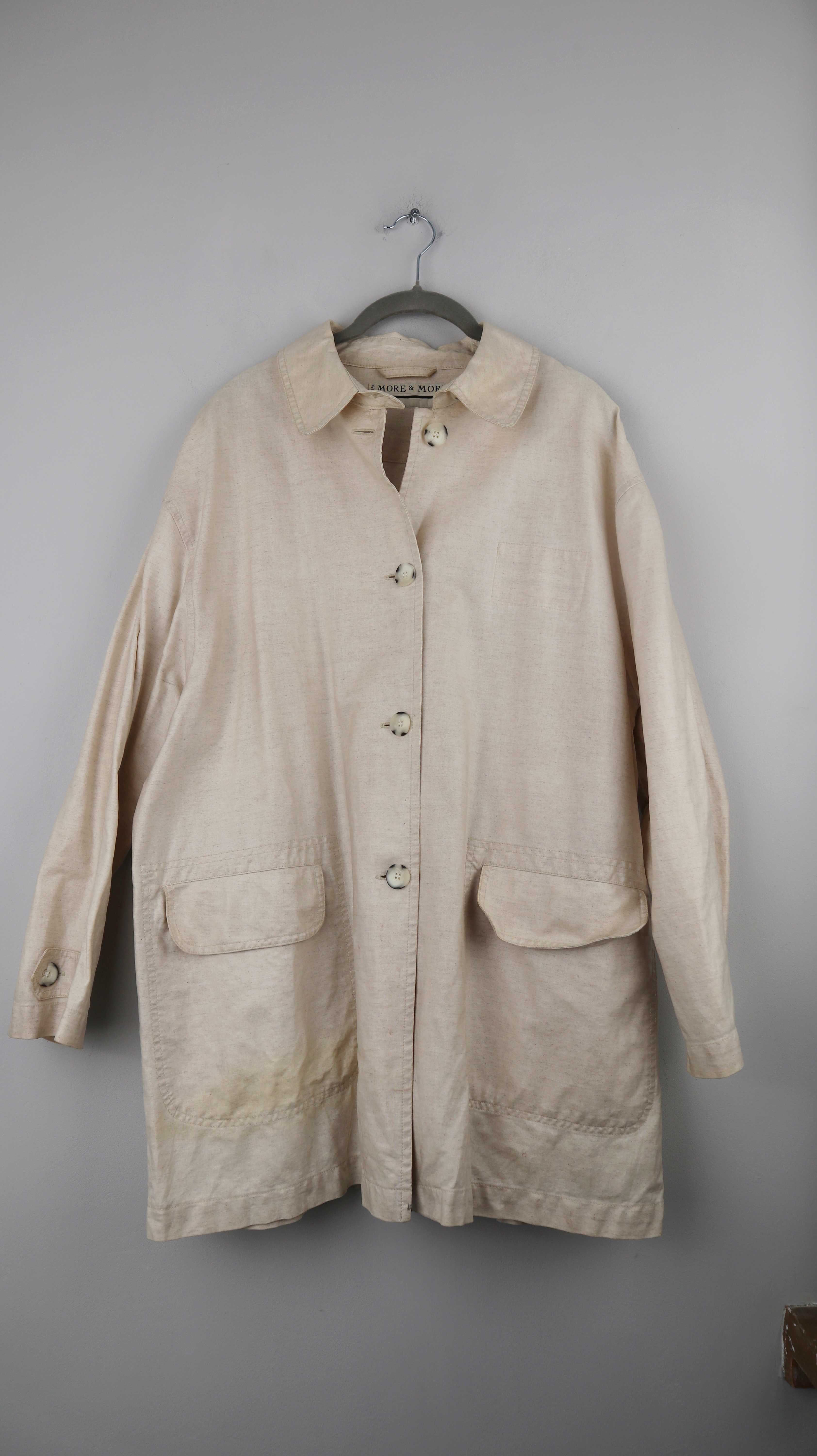 More & More Jacke Wachsjacke Blazer Creme Beige 36 S Vintage