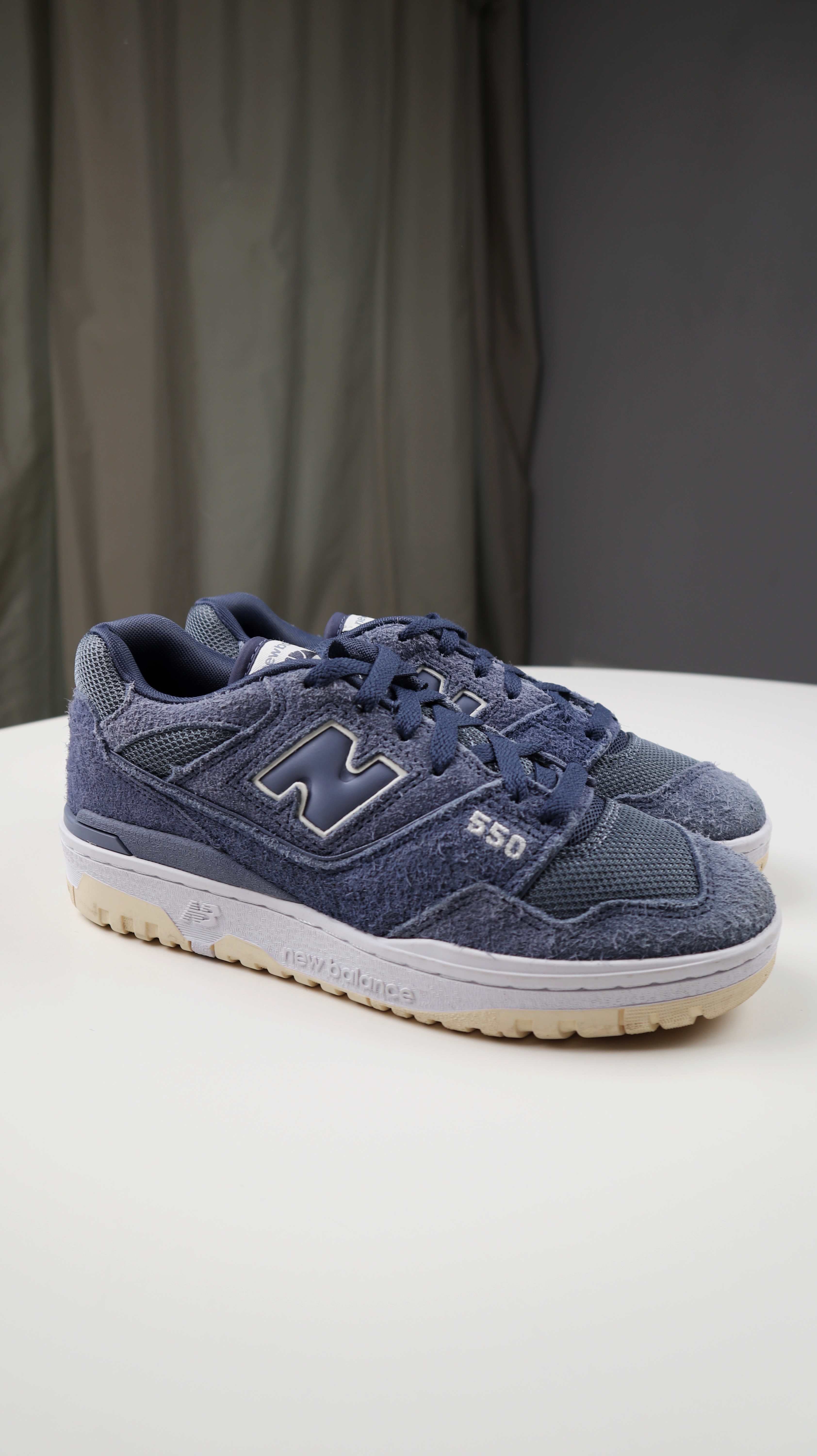 New Balance Sneaker Turnschuhe 550 Blau Wildleder arctic grey low 40