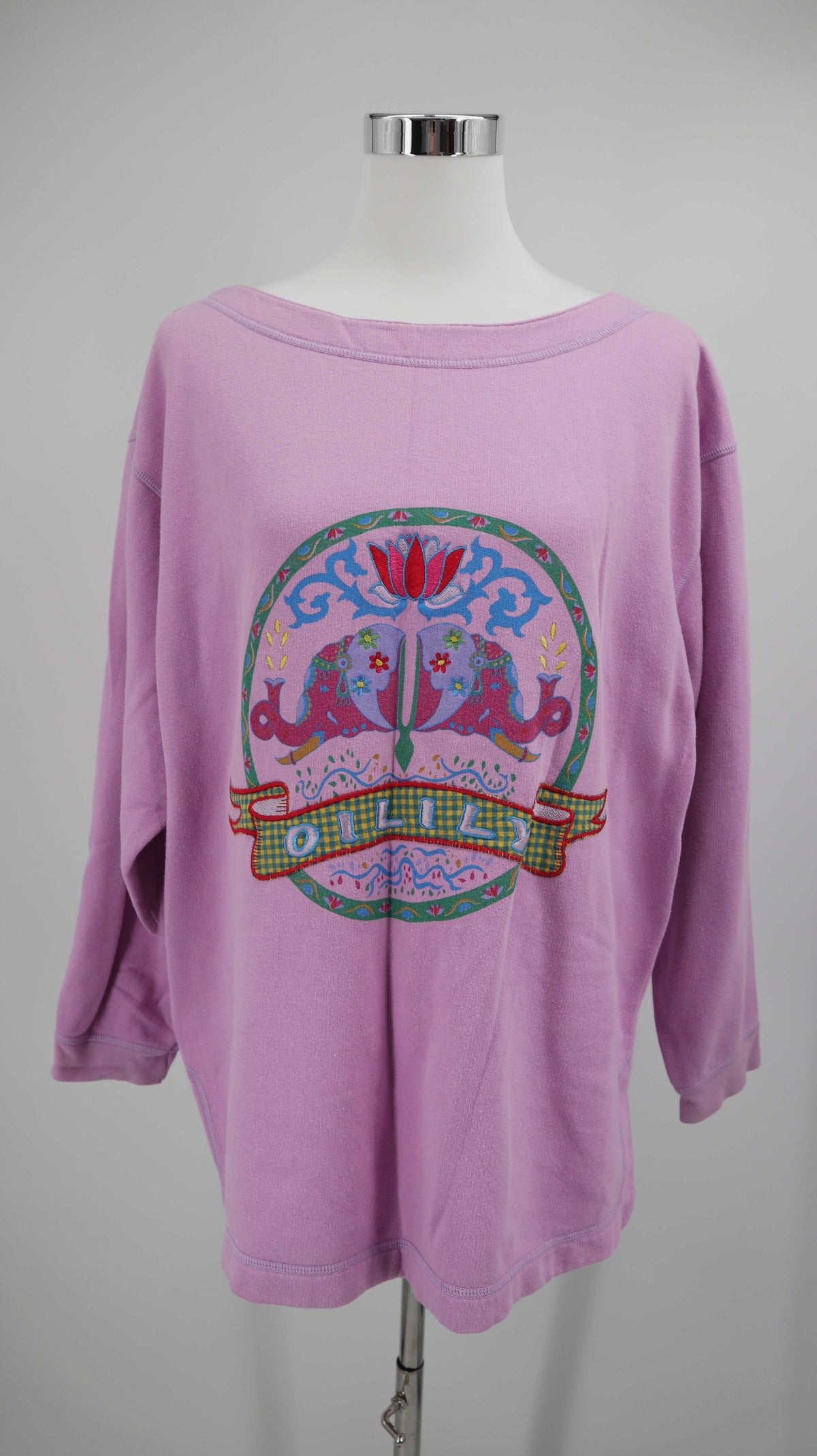 Oilily Pullover Sweater Lila Flieder 38 M Vintage Sweatshirt Oberteil