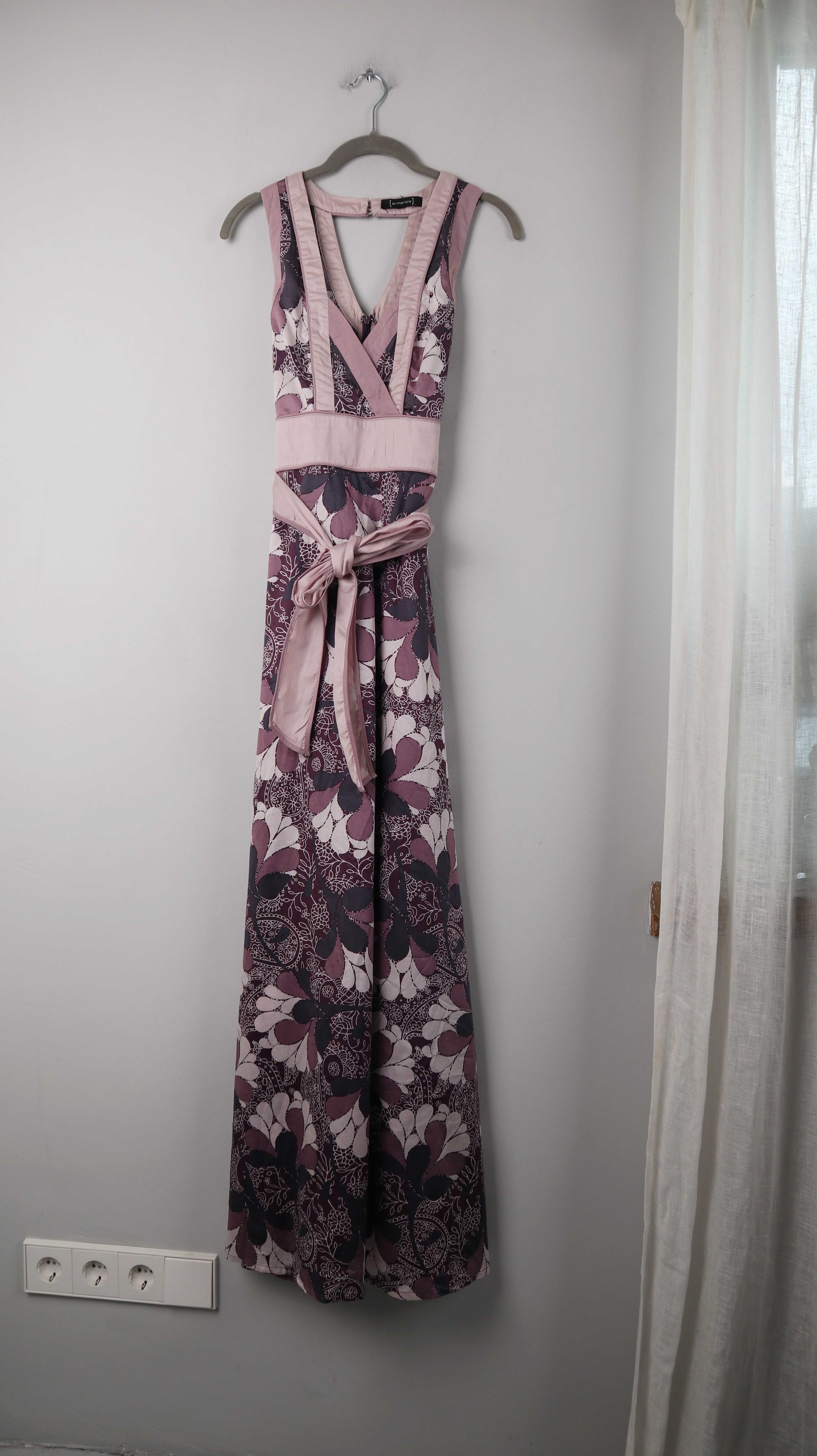 St. Martins Kleid Maxikleid Maxi lang Rosa Flieder lila 38 M