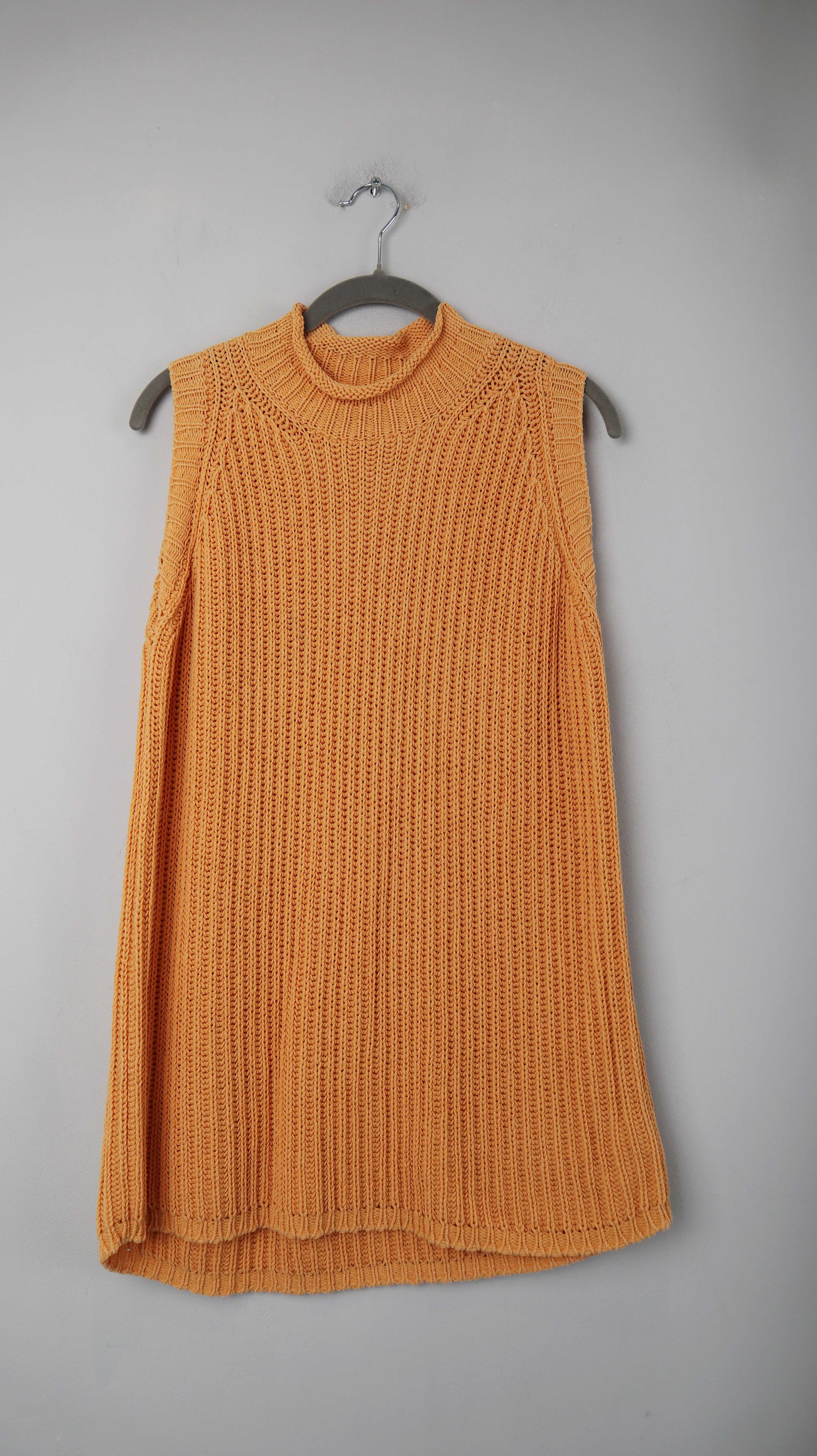 Bruno Manetti Shirt Top made in Italy Stricktop 38 M Orange Pastell