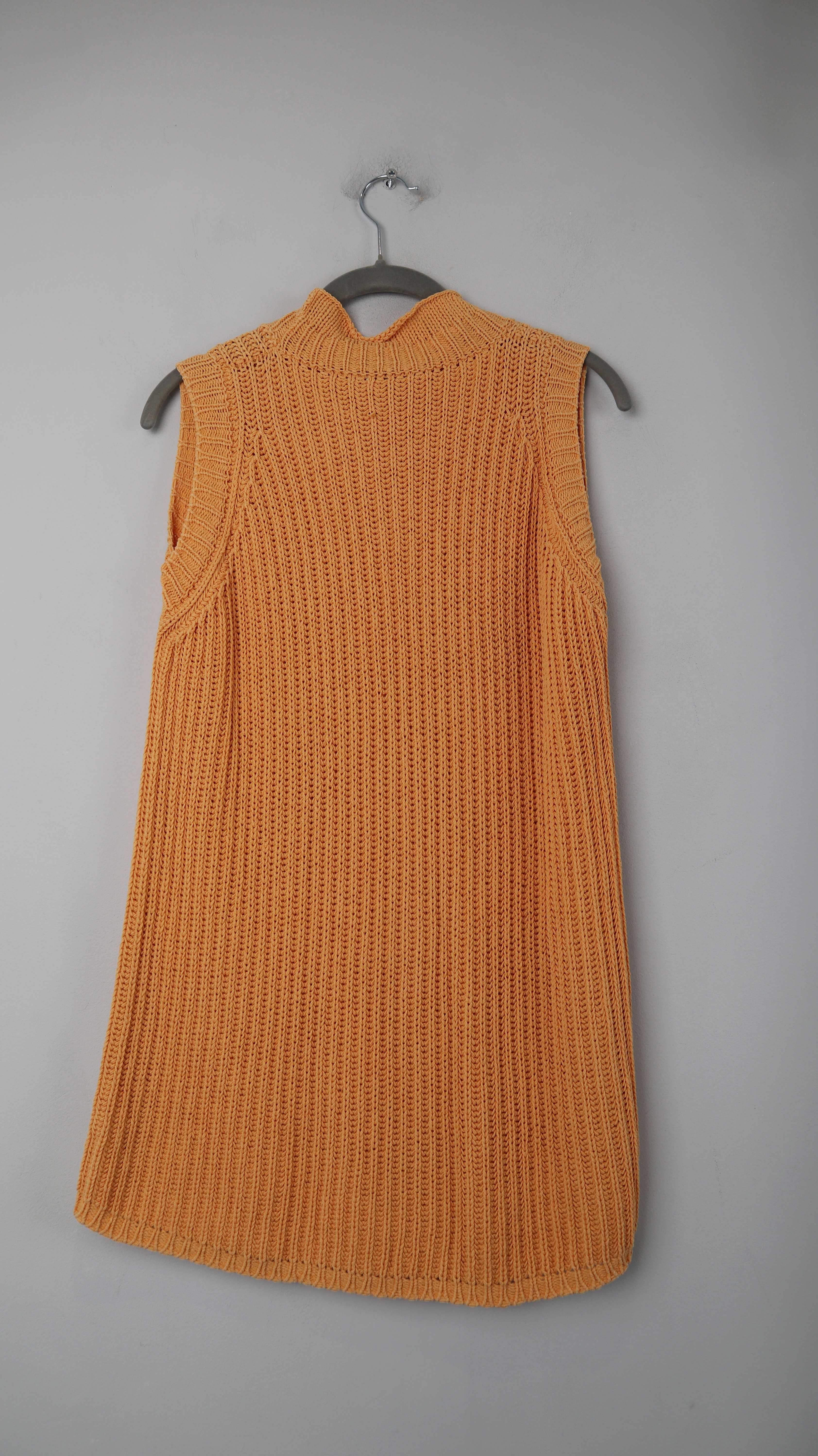 Bruno Manetti Shirt Top made in Italy Stricktop 38 M Orange Pastell