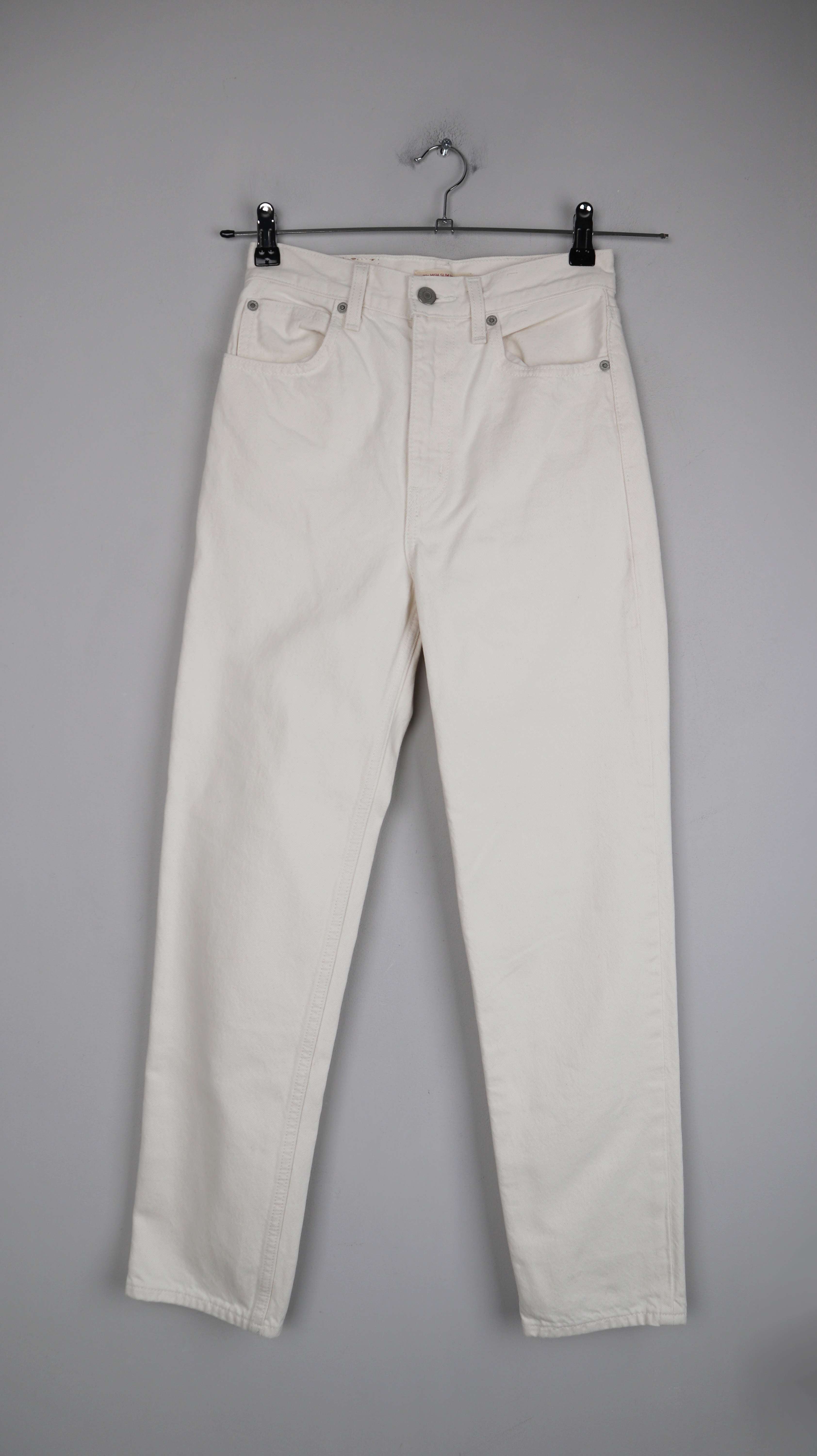 Levis 70s High slim straight 24 Hose Jeans weiß Creme W24 L29